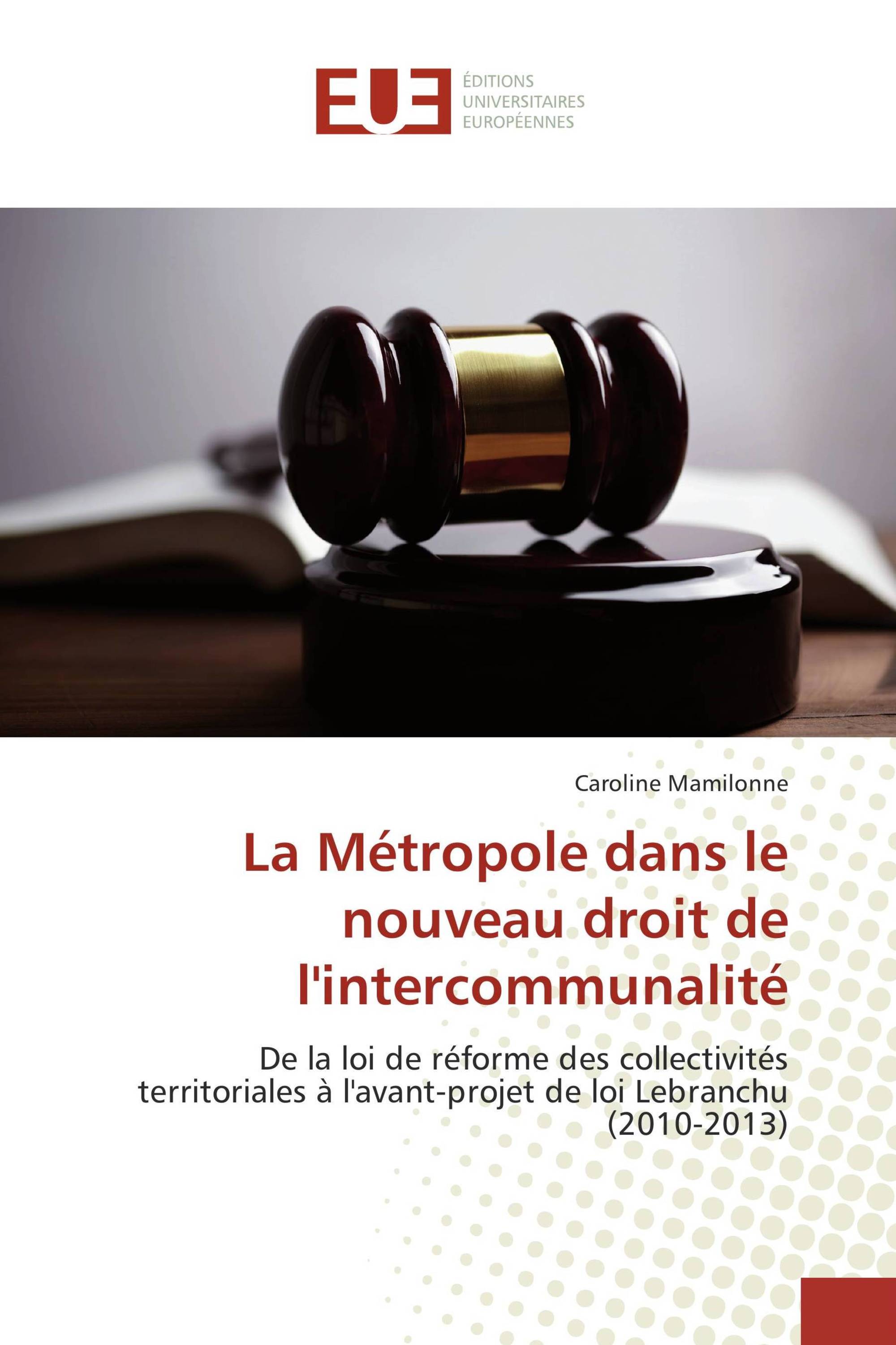 La Métropole dans le nouveau droit de l'intercommunalité