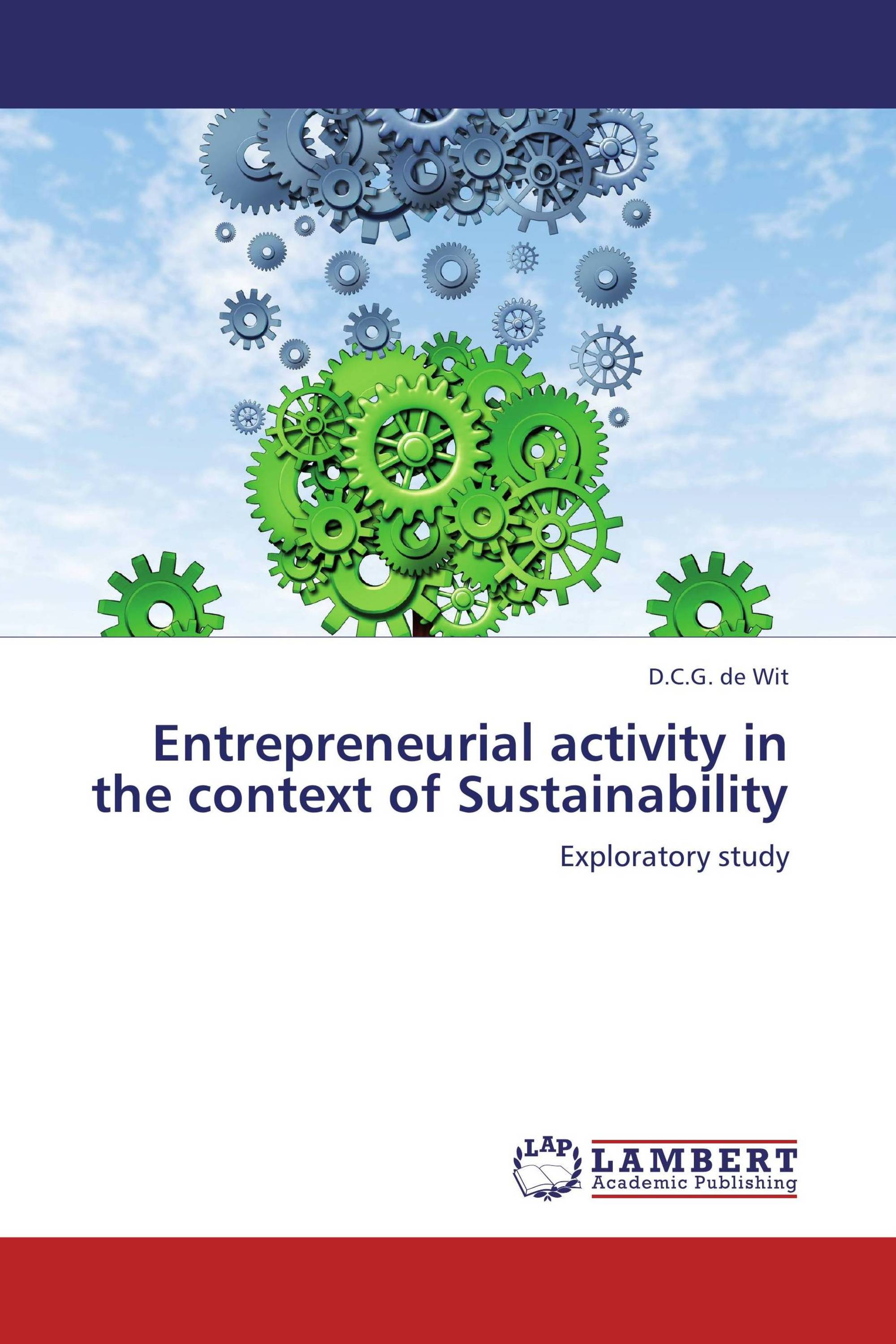 Entrepreneurial activity in the context of Sustainability