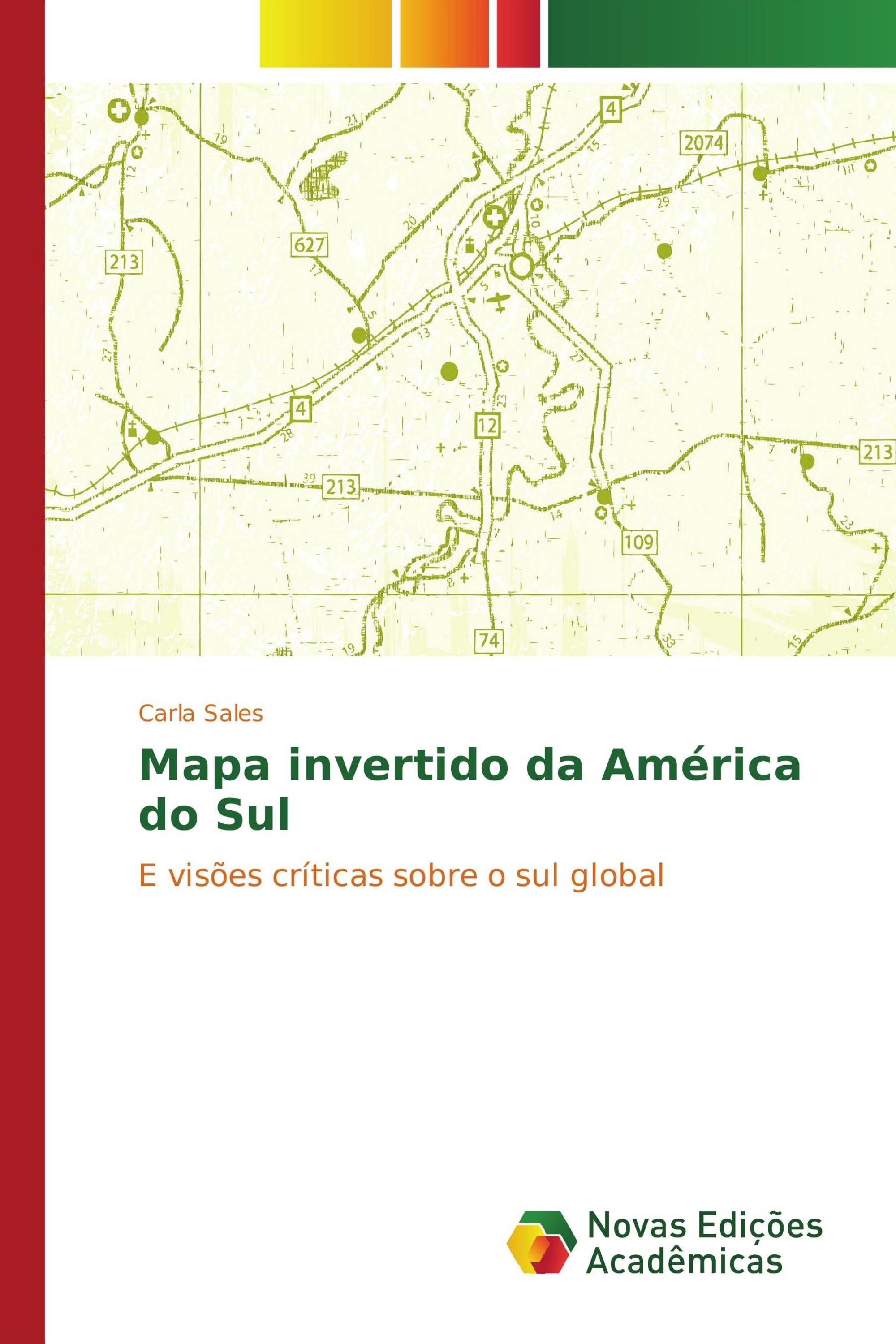 Mapa invertido da América do Sul