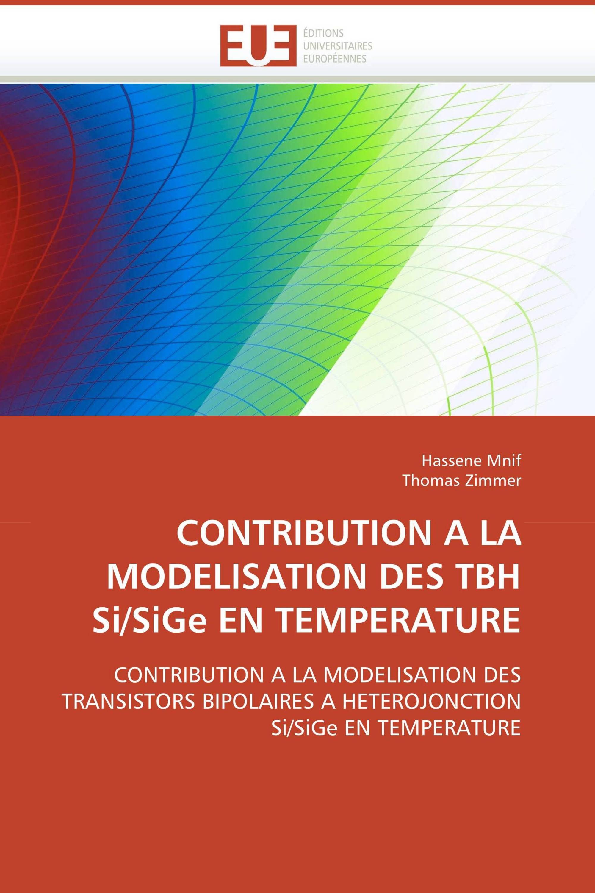 CONTRIBUTION A LA MODELISATION DES TBH Si/SiGe EN TEMPERATURE