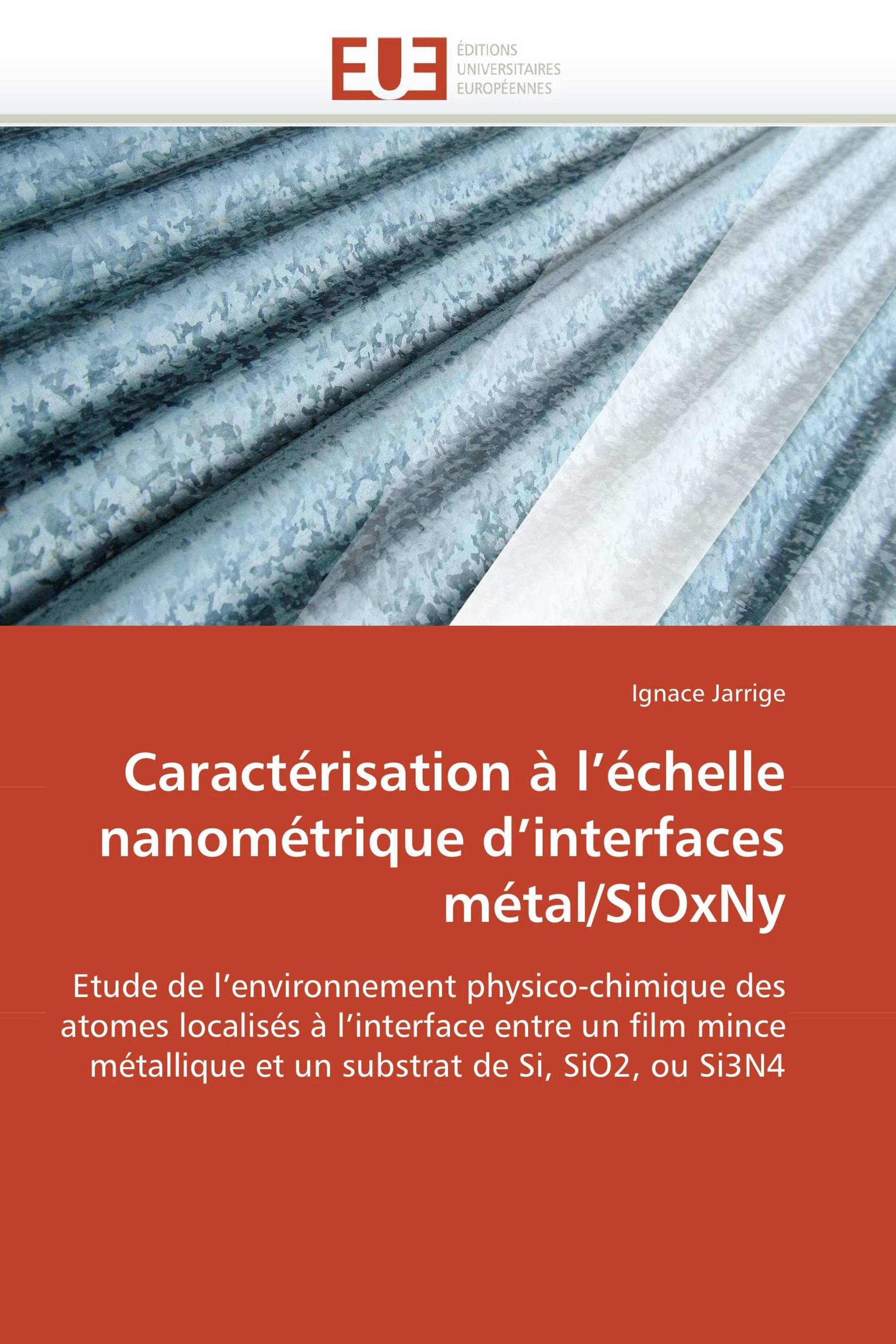 Caractérisation à l’échelle nanométrique d’interfaces métal/SiOxNy