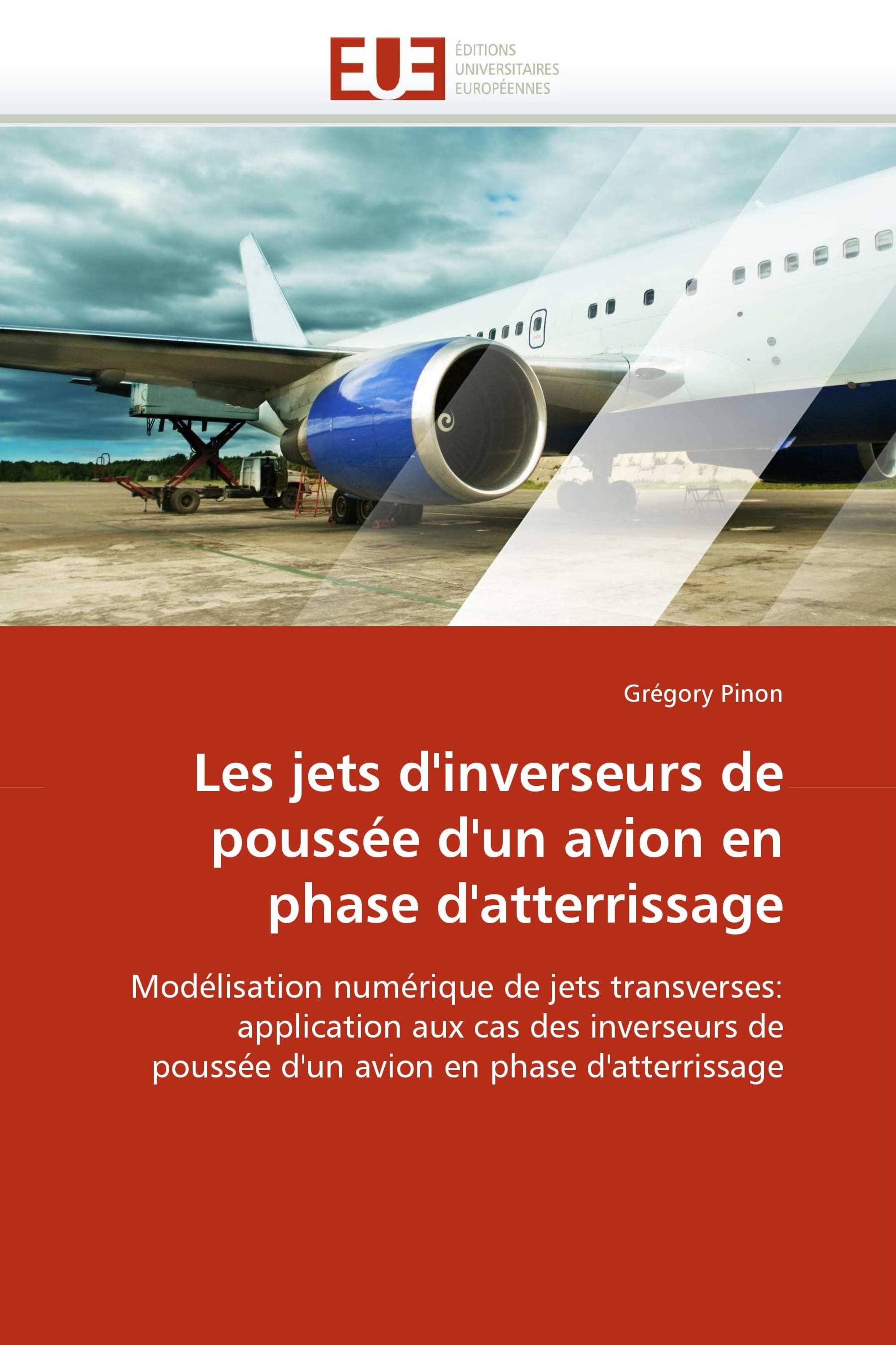 Les jets d''inverseurs de poussée d''un avion en phase d''atterrissage