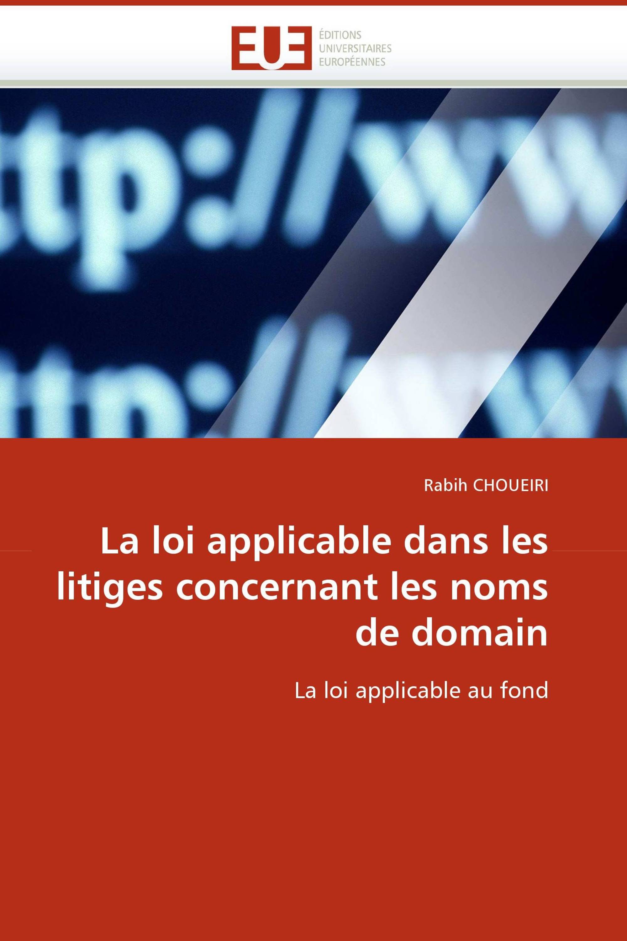 La loi applicable dans les litiges concernant les noms de domain