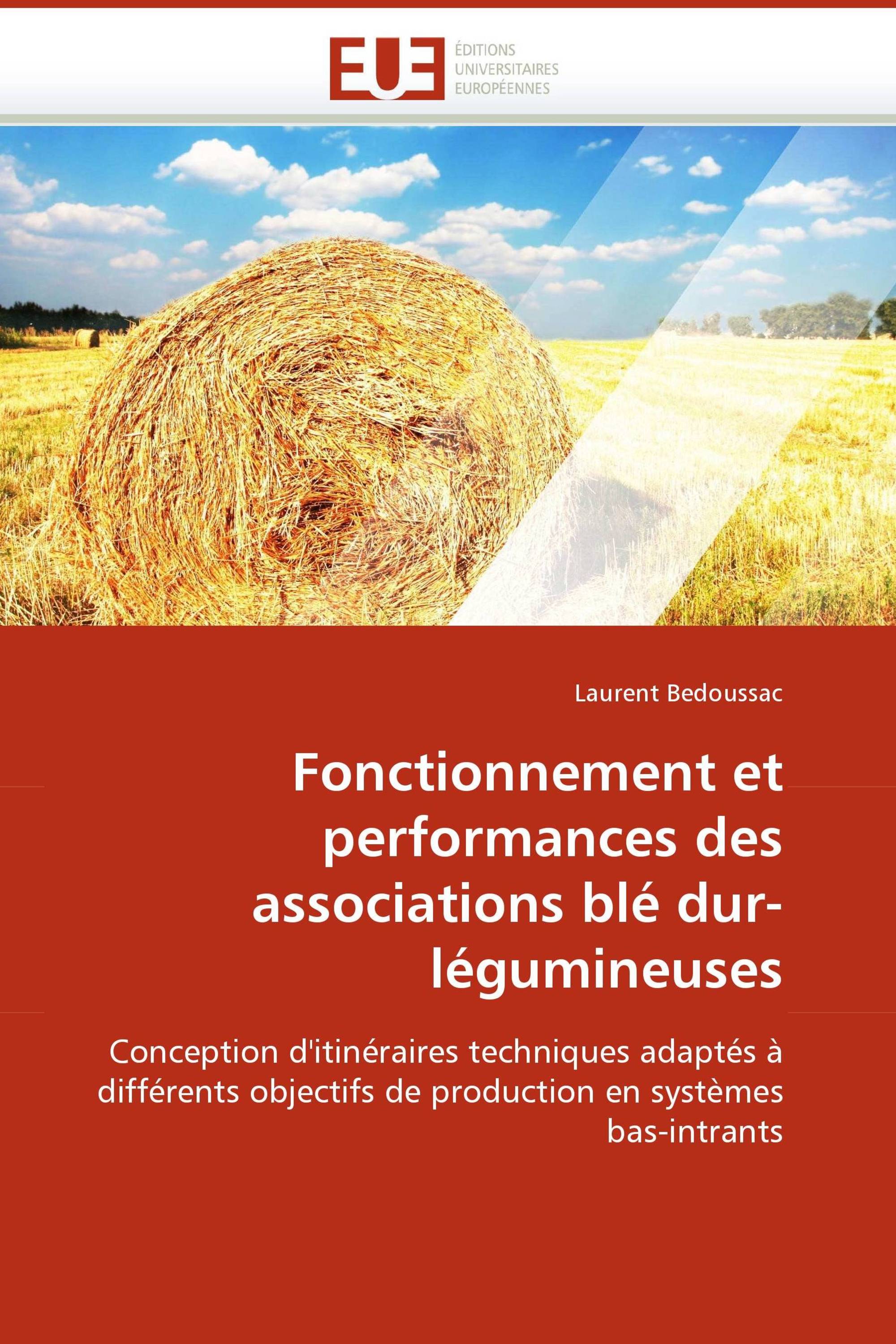 Fonctionnement et performances des associations blé dur-légumineuses