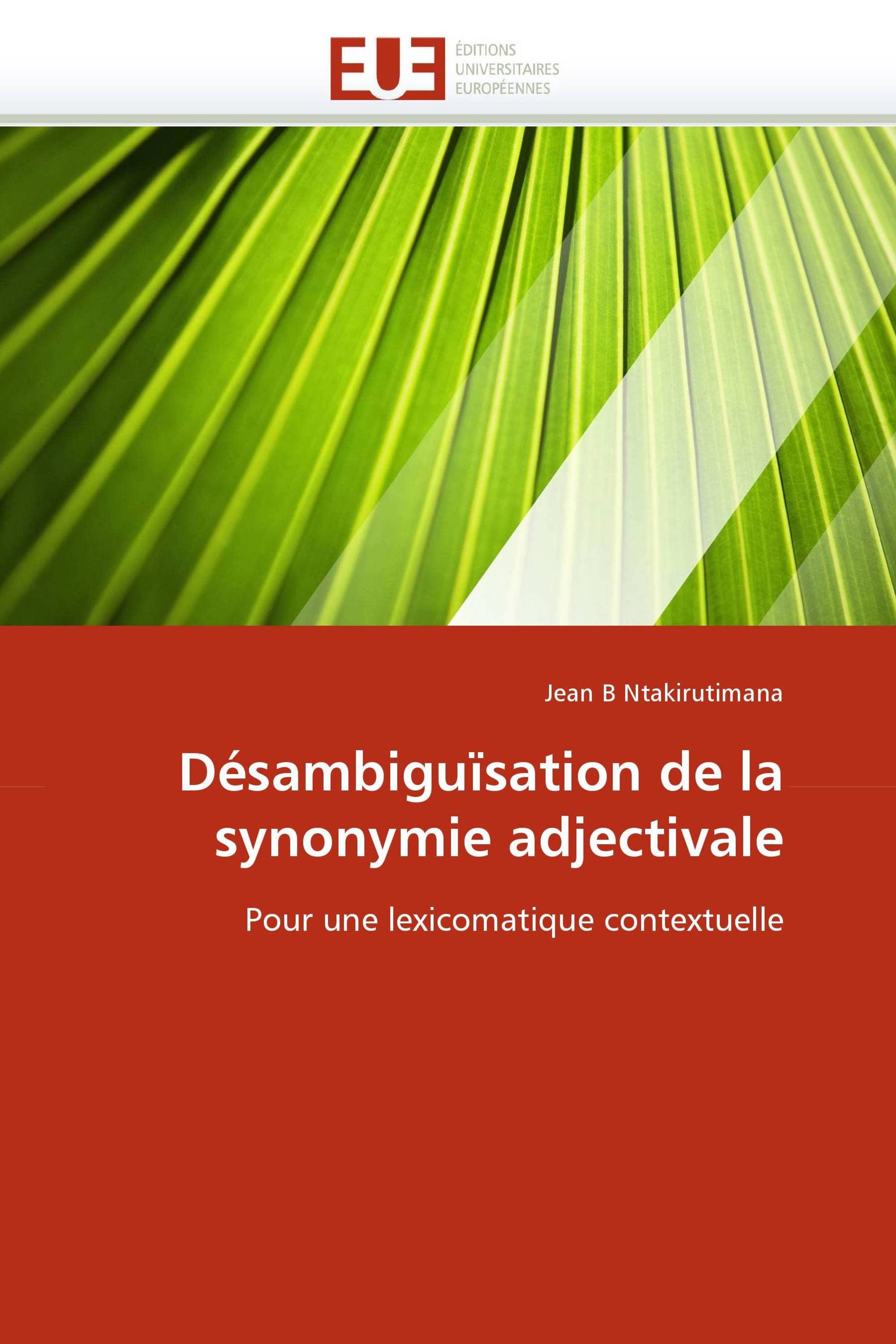 Désambiguïsation de la synonymie adjectivale