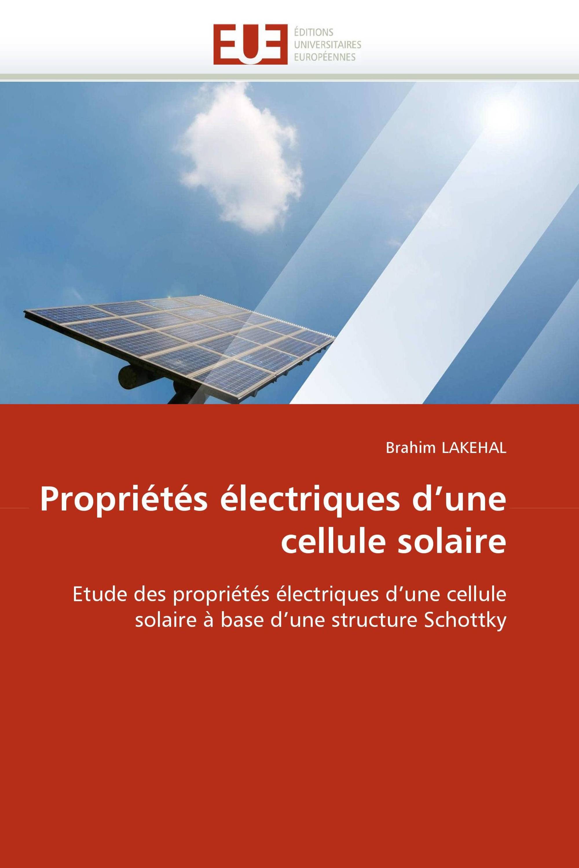 Propriétés électriques d'une cellule solaire