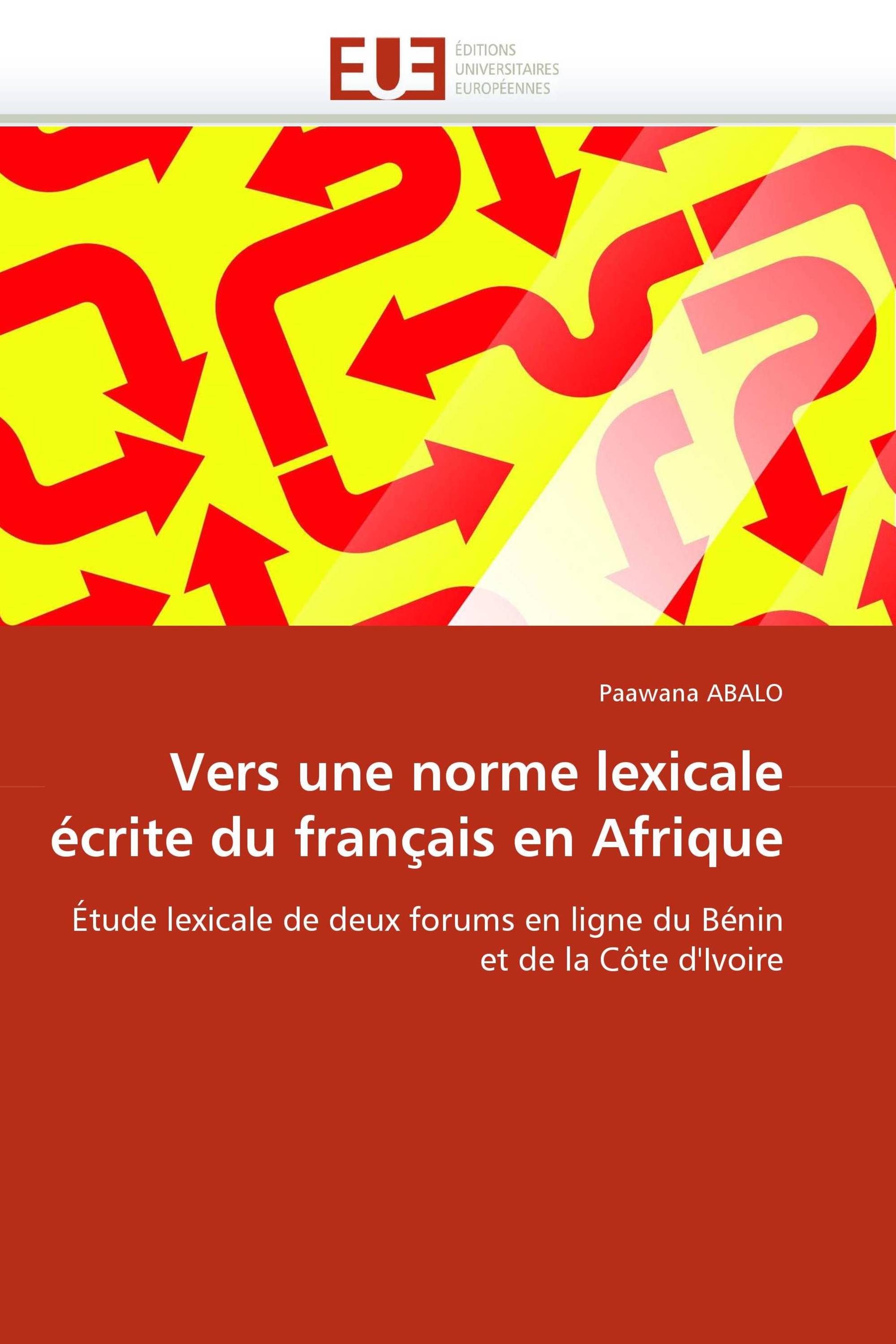 Vers une norme lexicale écrite du français en Afrique