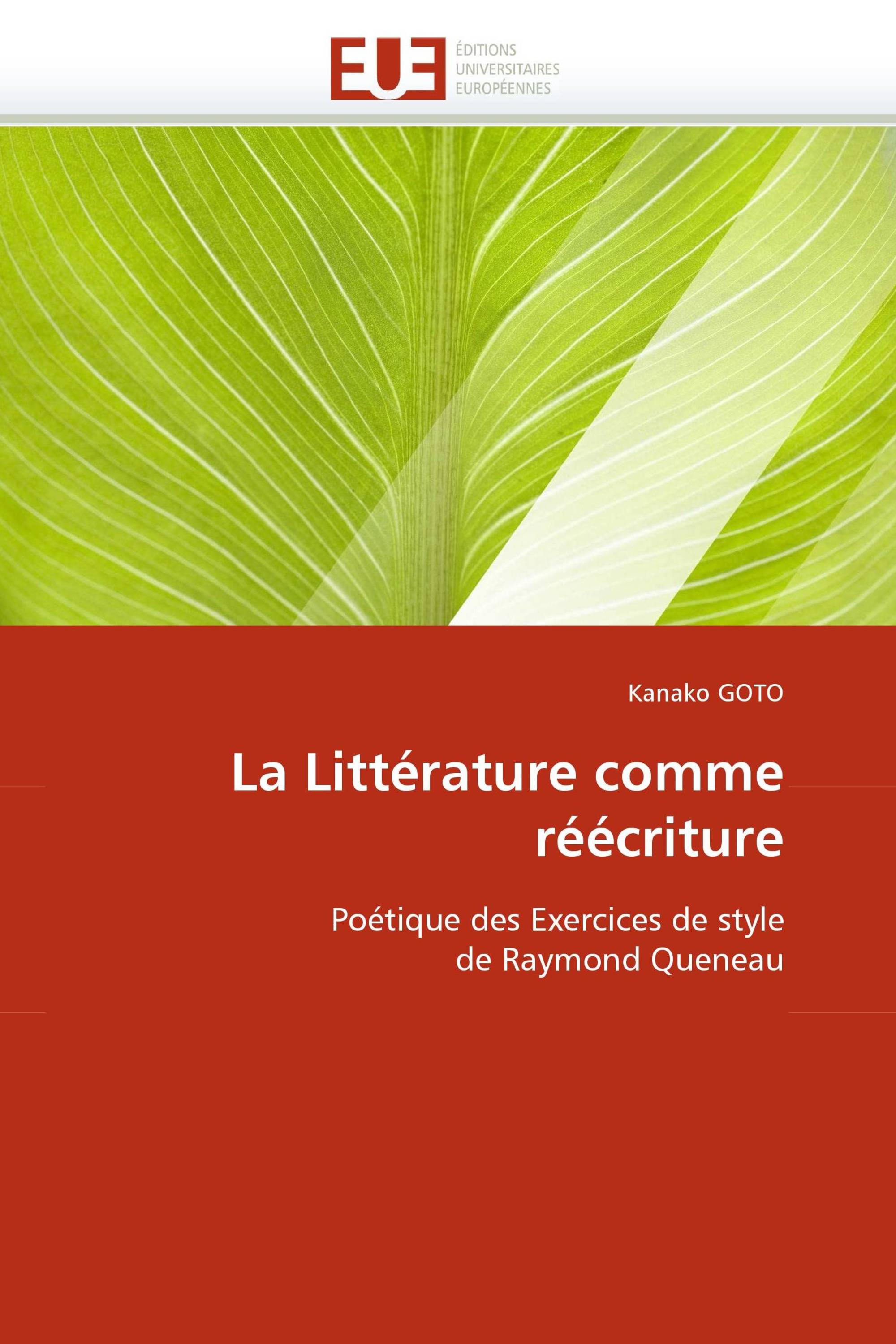 La Littérature comme réécriture