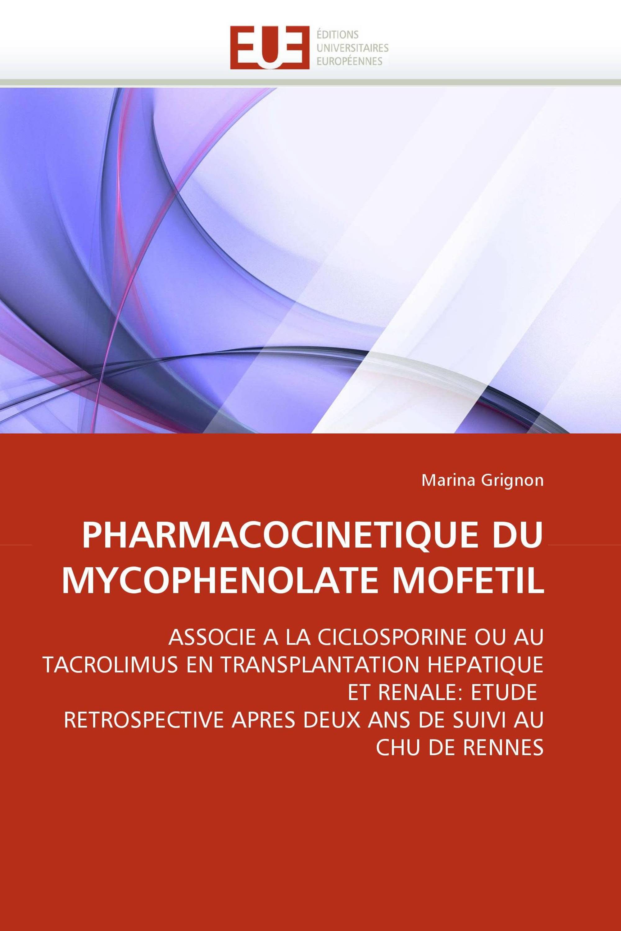 PHARMACOCINETIQUE DU MYCOPHENOLATE MOFETIL