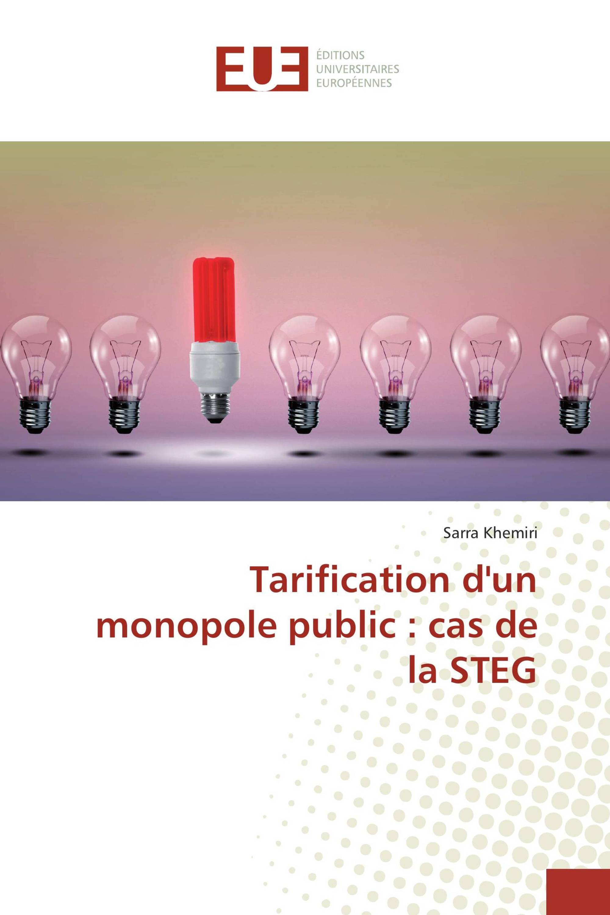 Tarification d'un monopole public : cas de la STEG