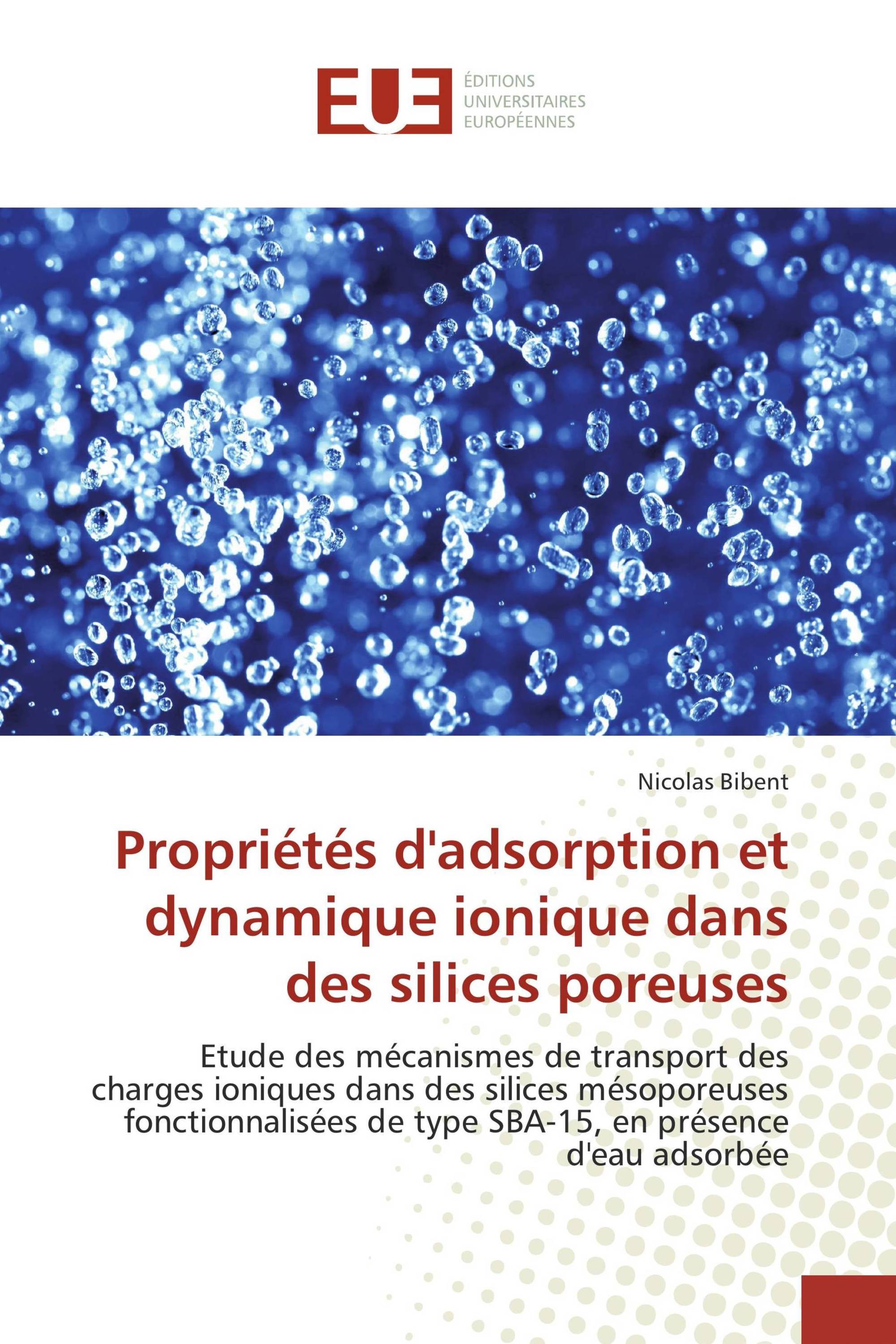 Propriétés d'adsorption et dynamique ionique dans des silices poreuses