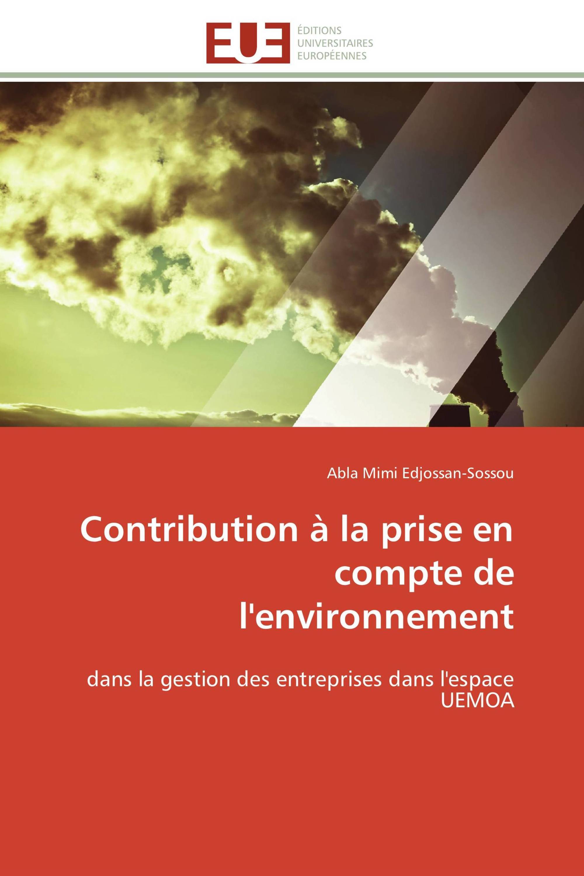 Contribution à la prise en compte de l'environnement