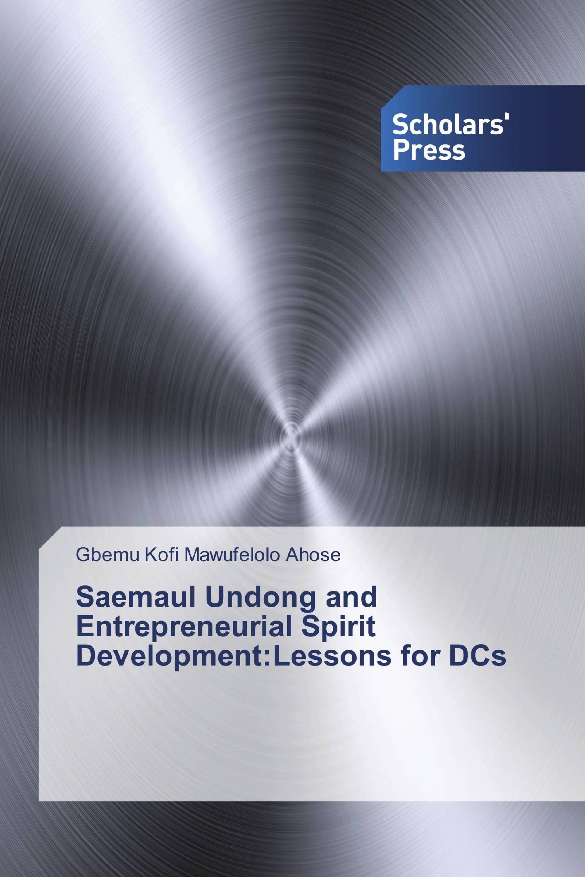 Saemaul Undong and Entrepreneurial Spirit Development:Lessons for DCs