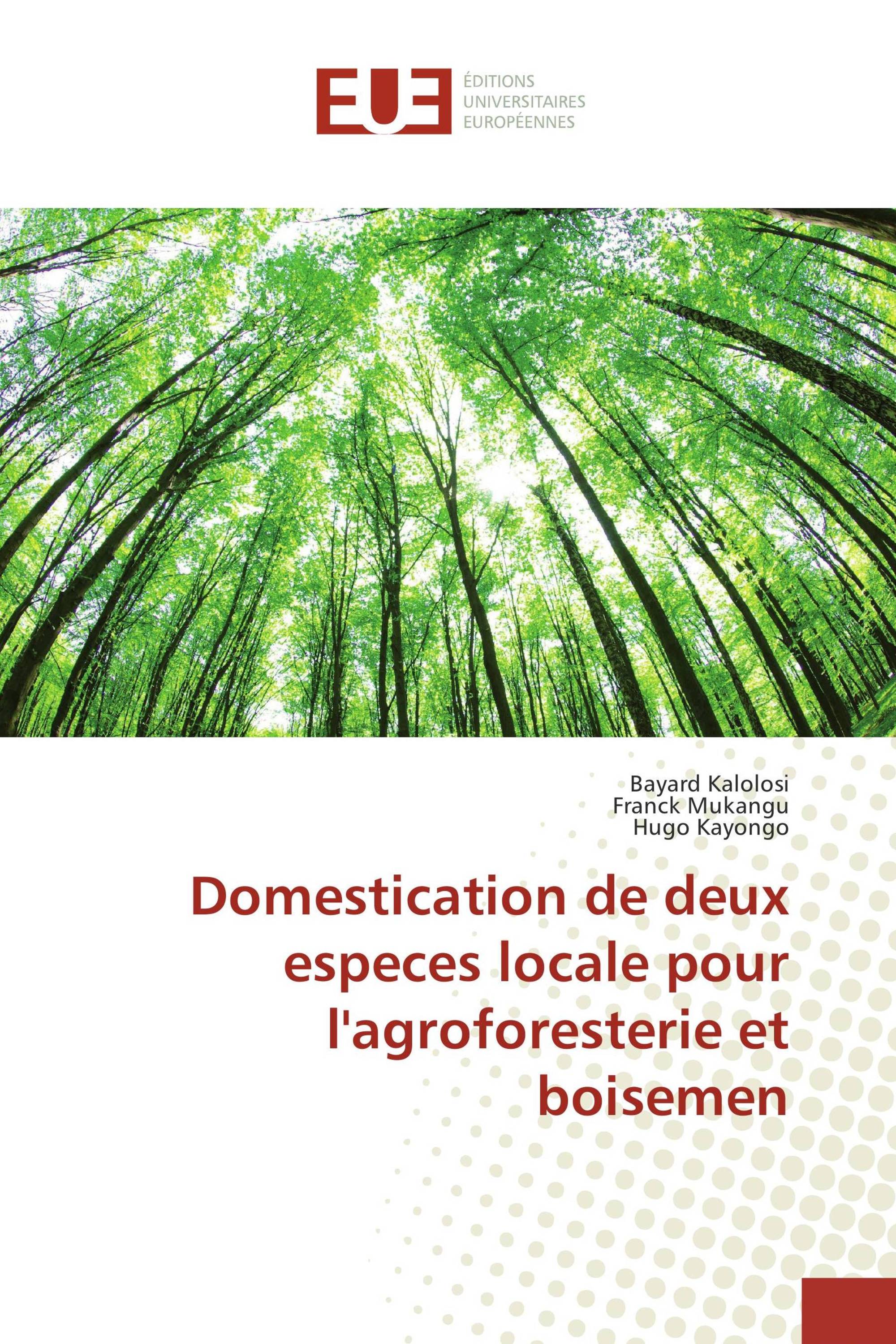 Domestication de deux especes locale pour l'agroforesterie et boisemen