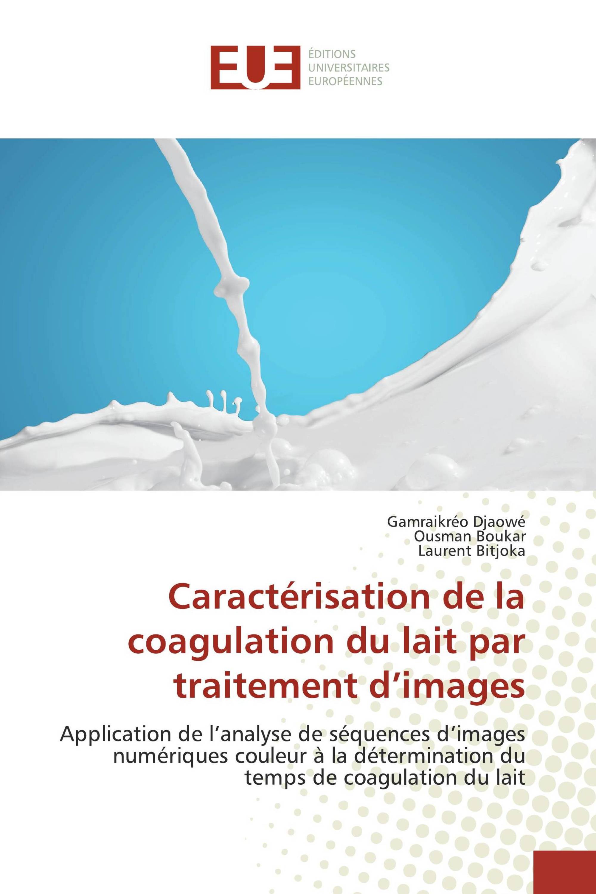 Caractérisation de la coagulation du lait par traitement d’images