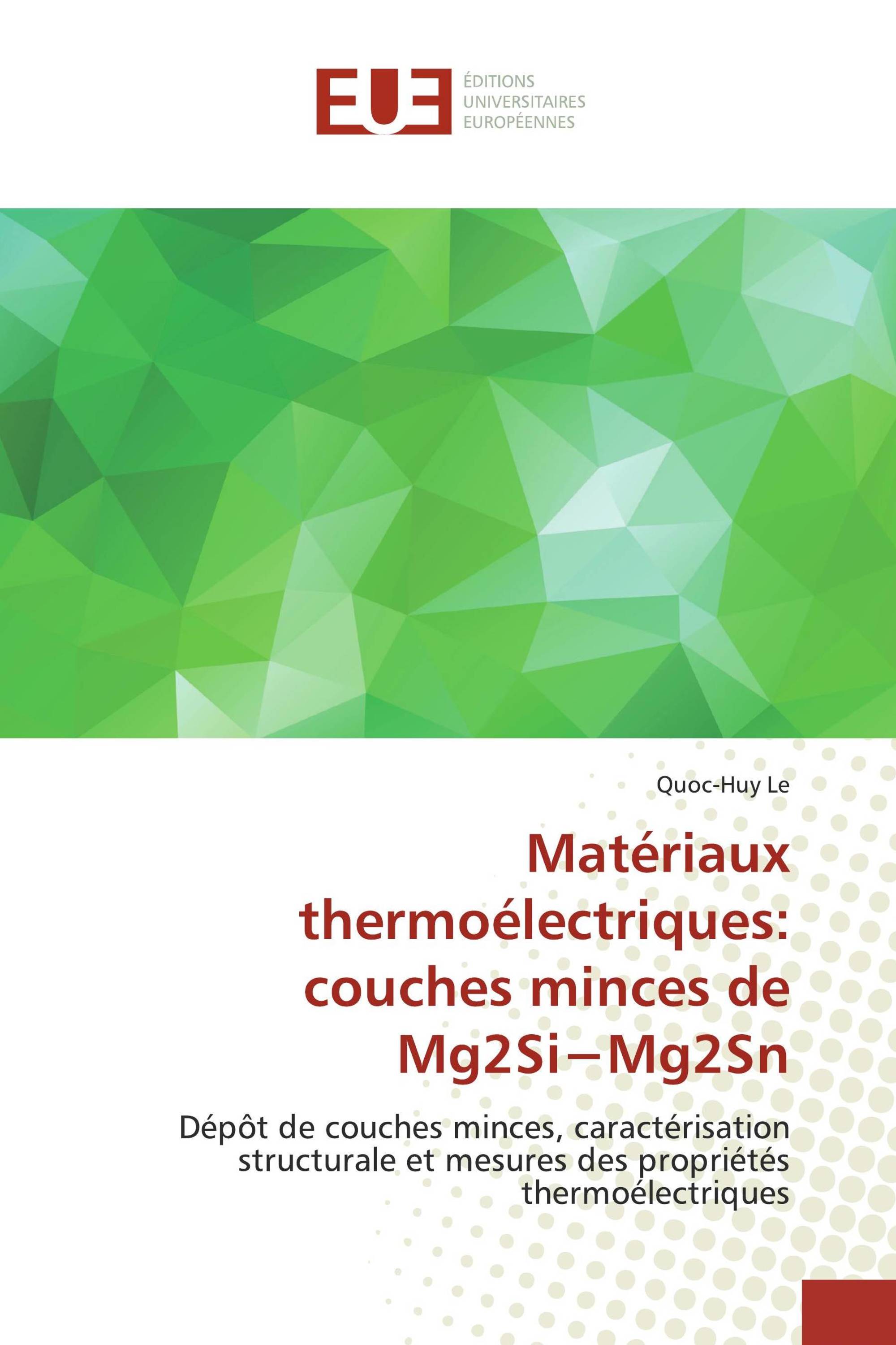 Matériaux thermoélectriques: couches minces de Mg2Si−Mg2Sn