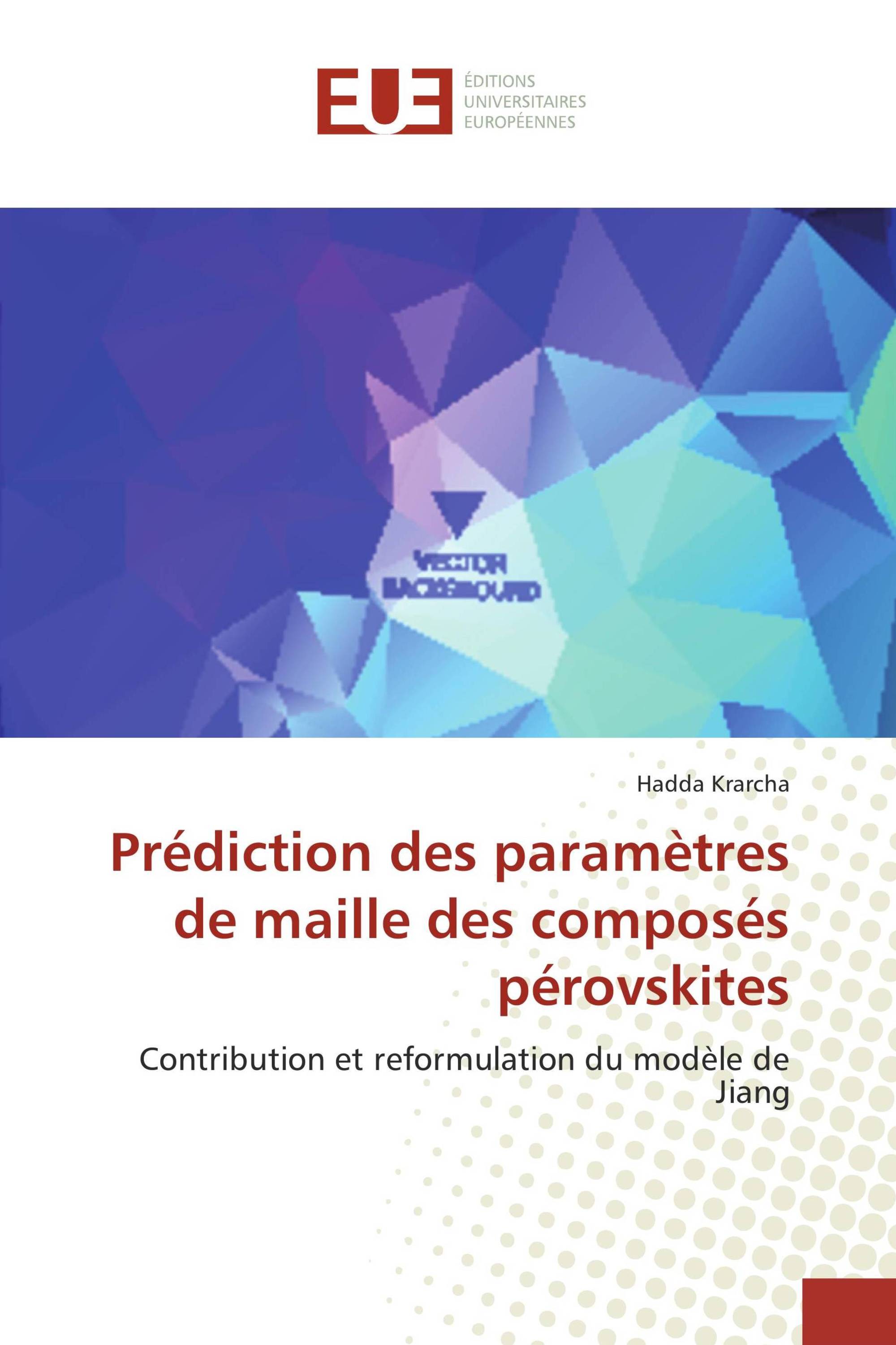 Prédiction des paramètres de maille des composés pérovskites