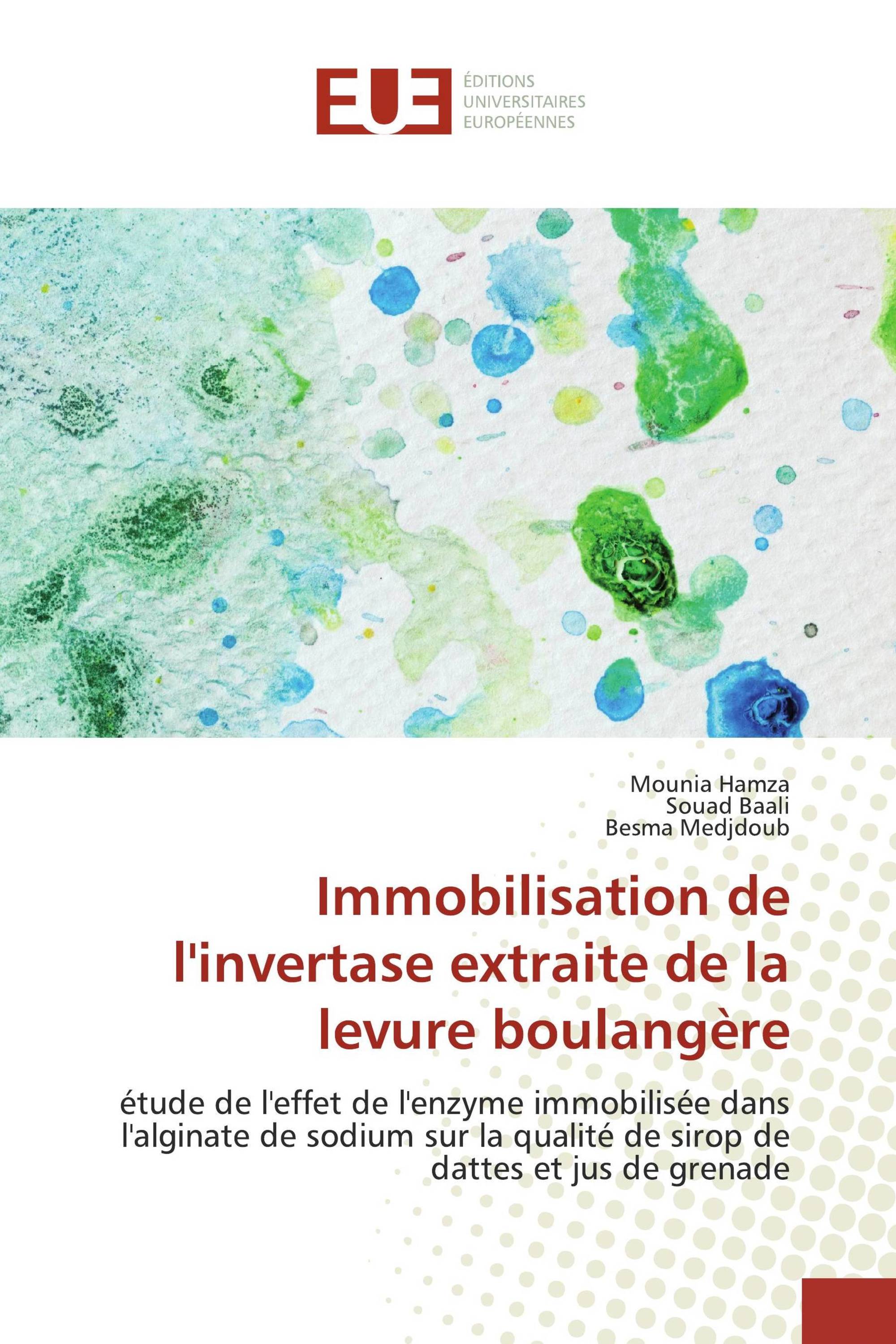 Immobilisation de l'invertase extraite de la levure boulangère