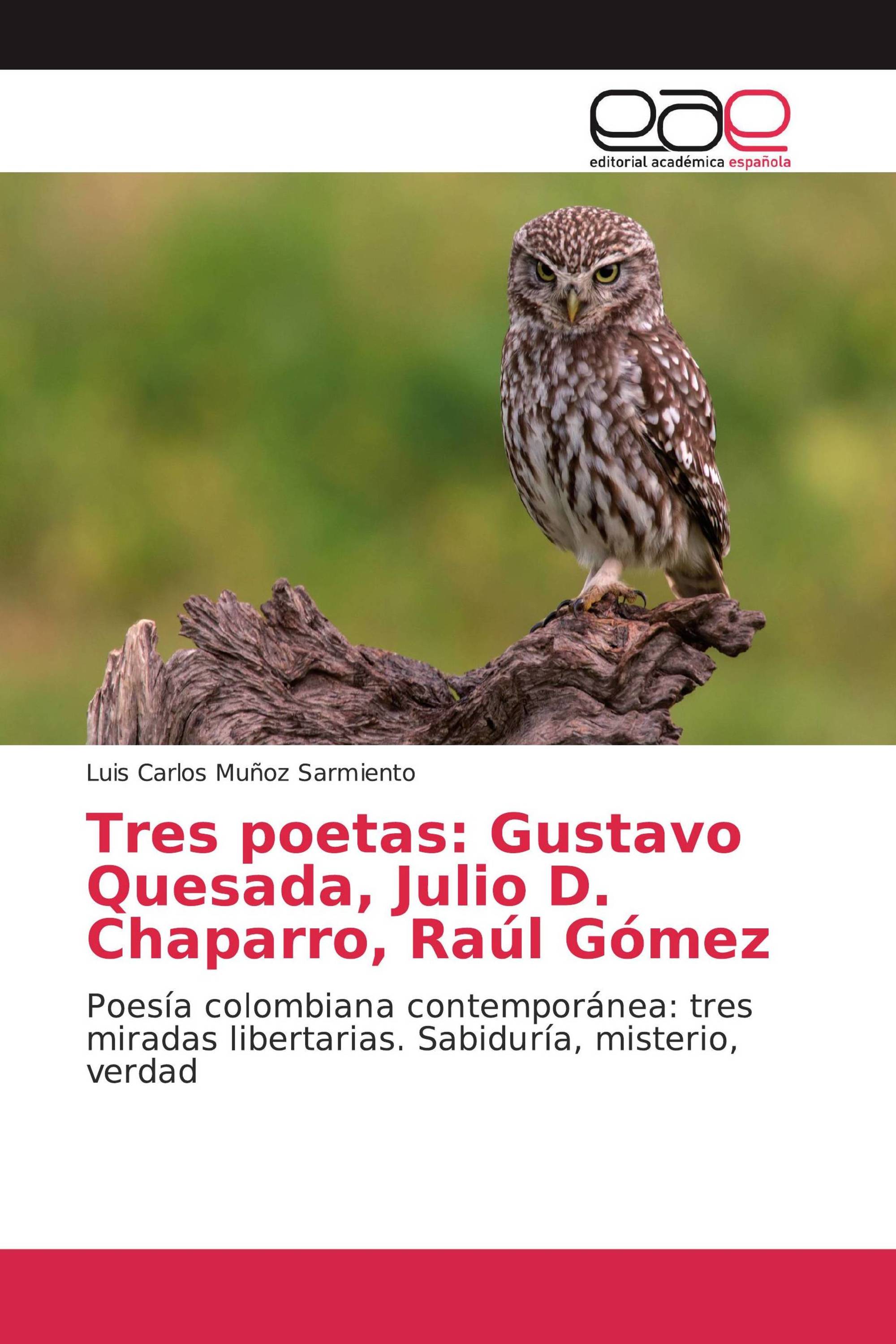 Tres poetas: Gustavo Quesada, Julio D. Chaparro, Raúl Gómez