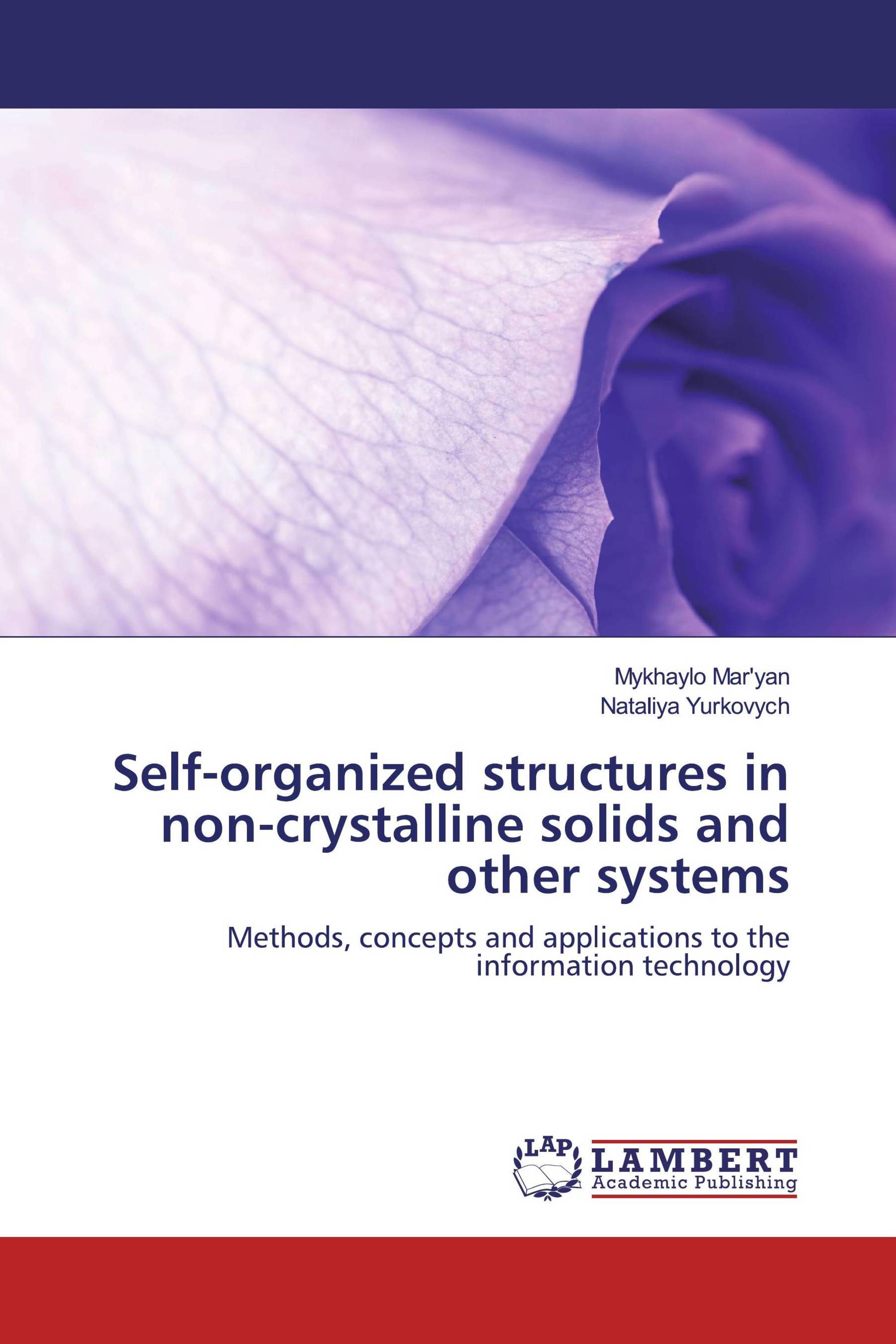 Self-organized structures in non-crystalline solids and other systems