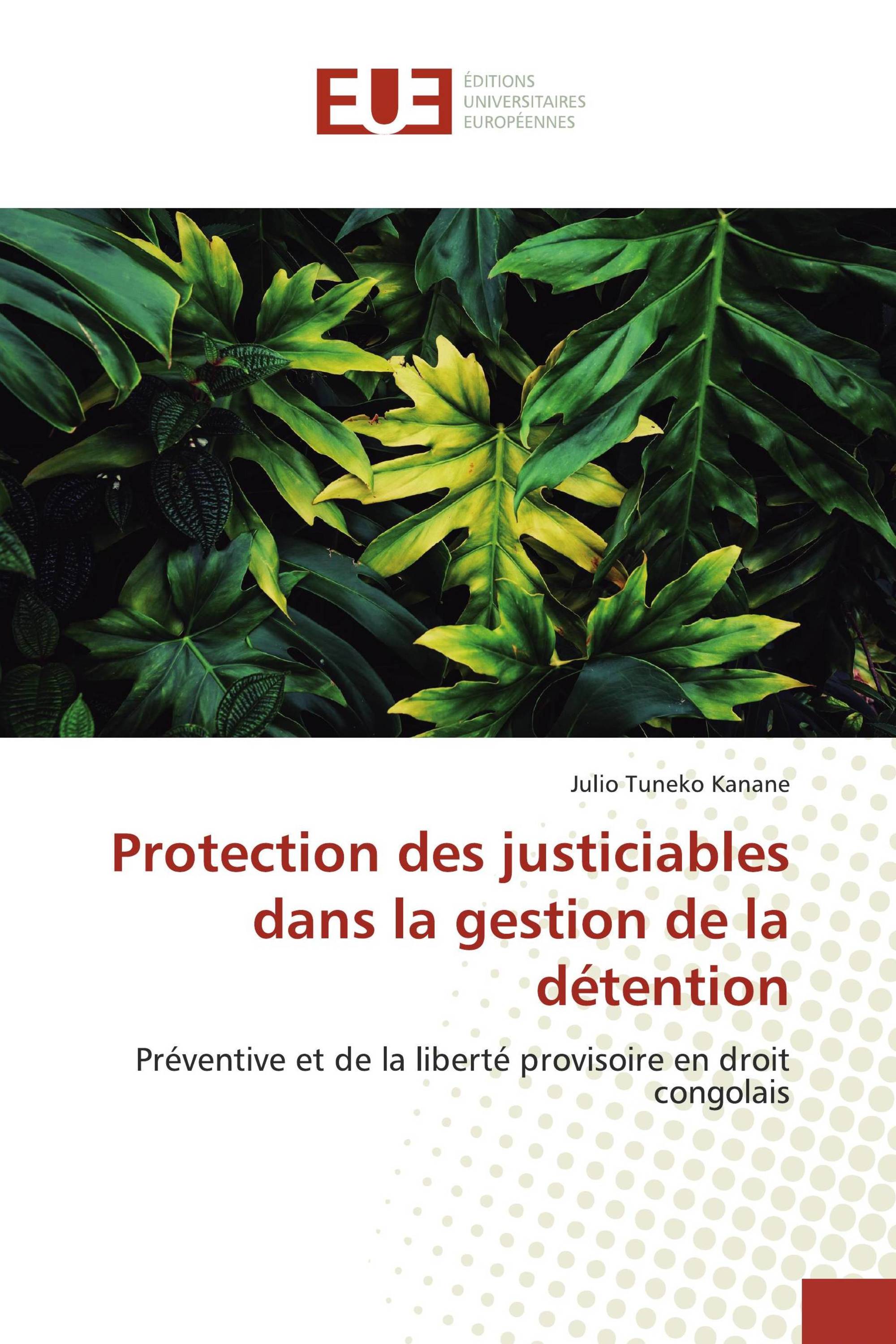 Protection des justiciables dans la gestion de la détention