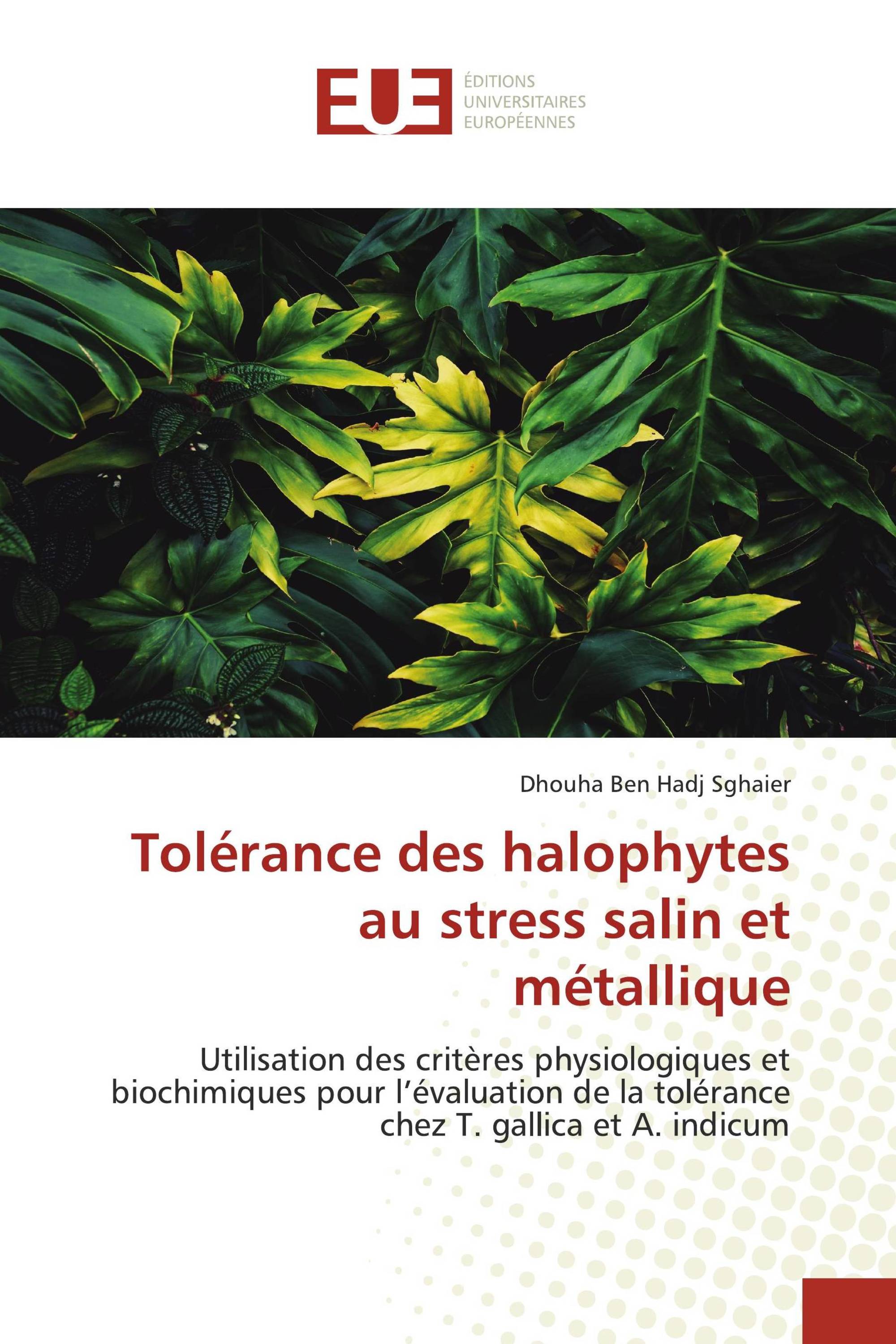 Tolérance des halophytes au stress salin et métallique