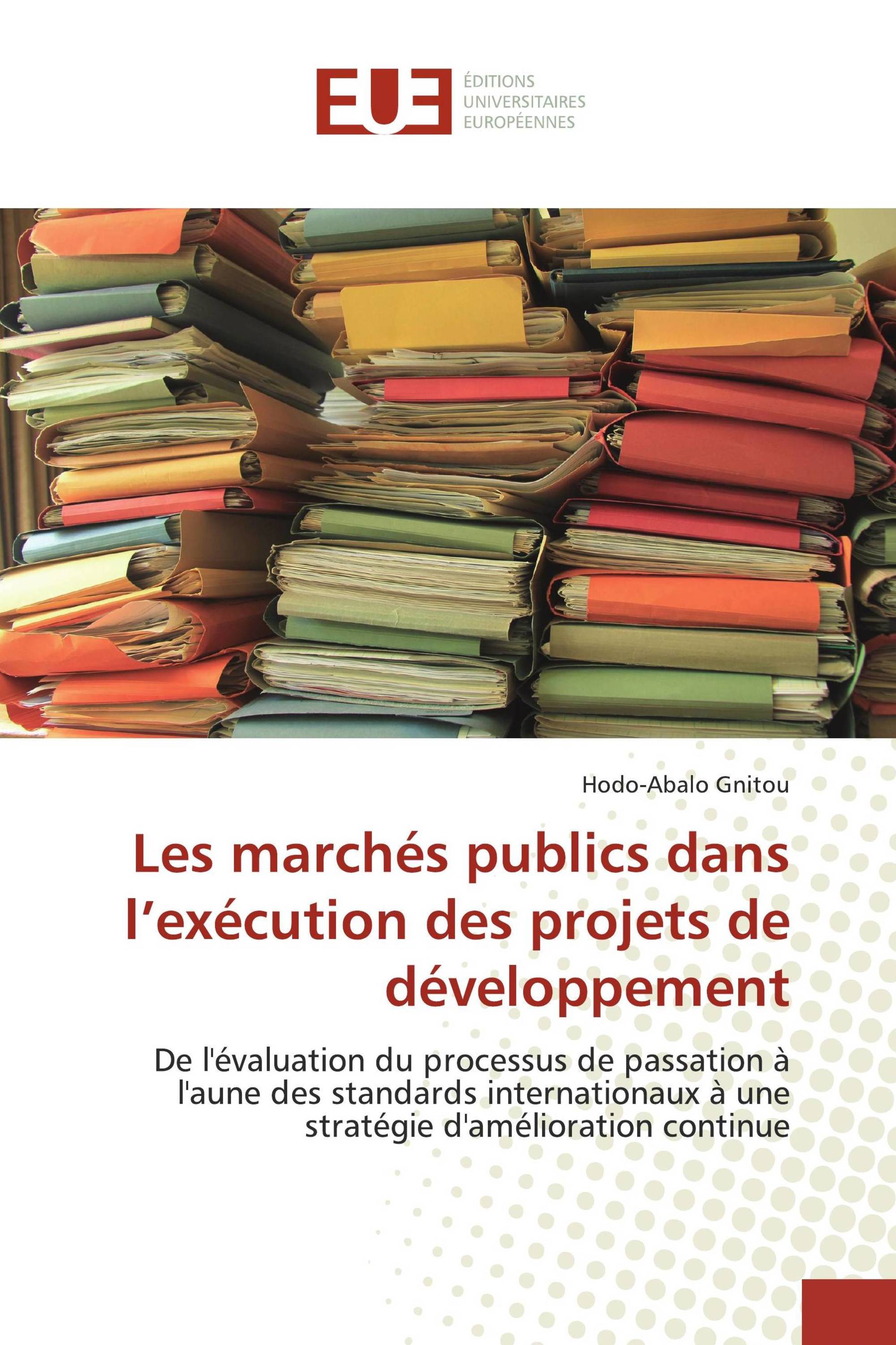 Les marchés publics dans l’exécution des projets de développement