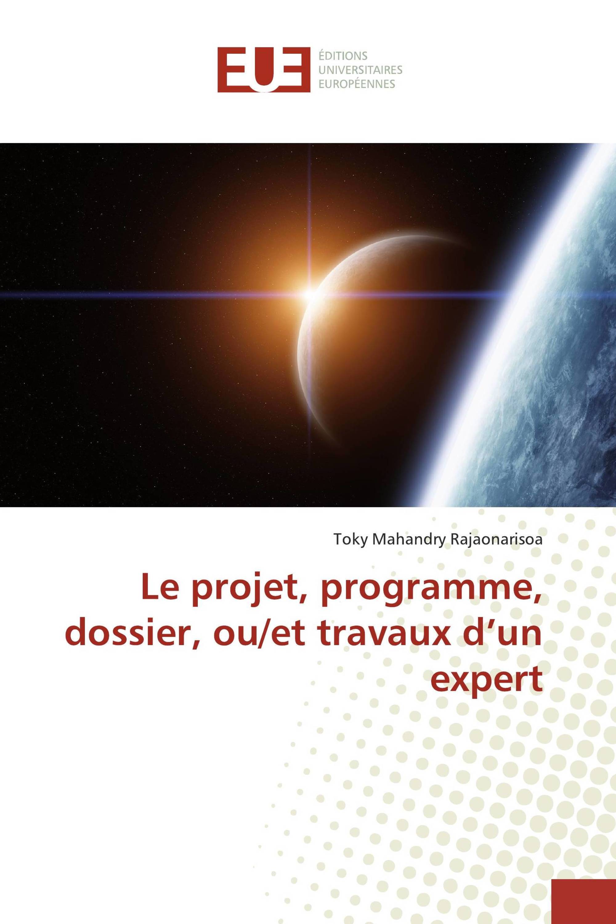 Le projet, programme, dossier, ou/et travaux d’un expert