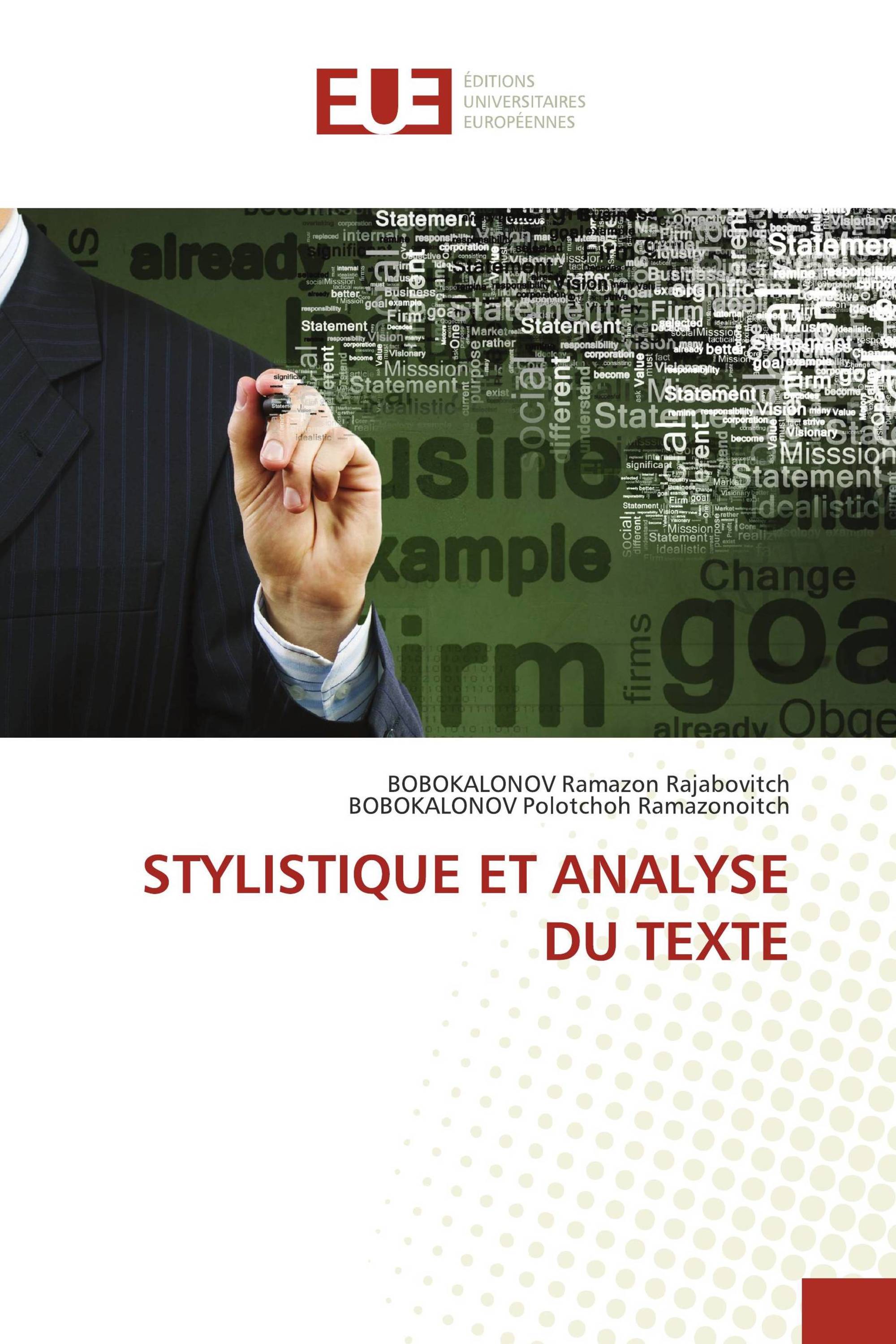 STYLISTIQUE ET ANALYSE DU TEXTE