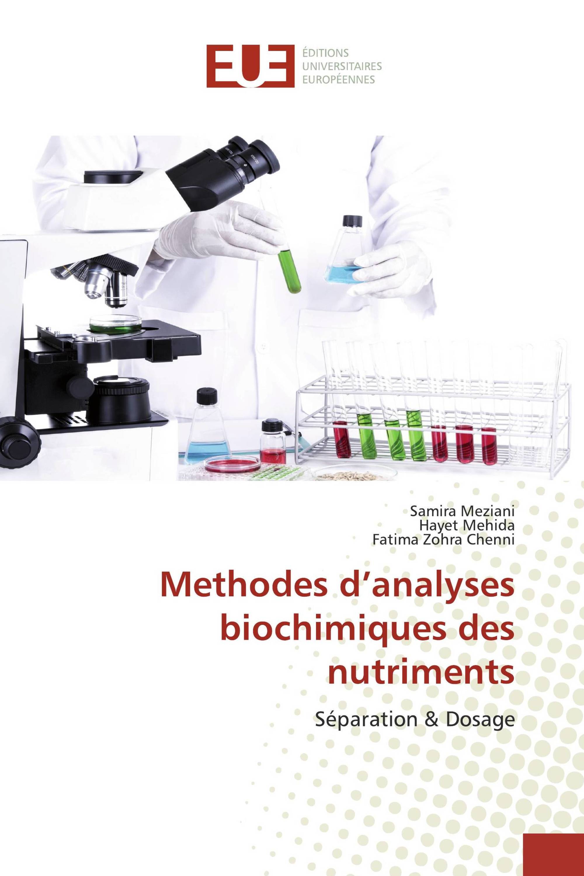 Methodes d’analyses biochimiques des nutriments