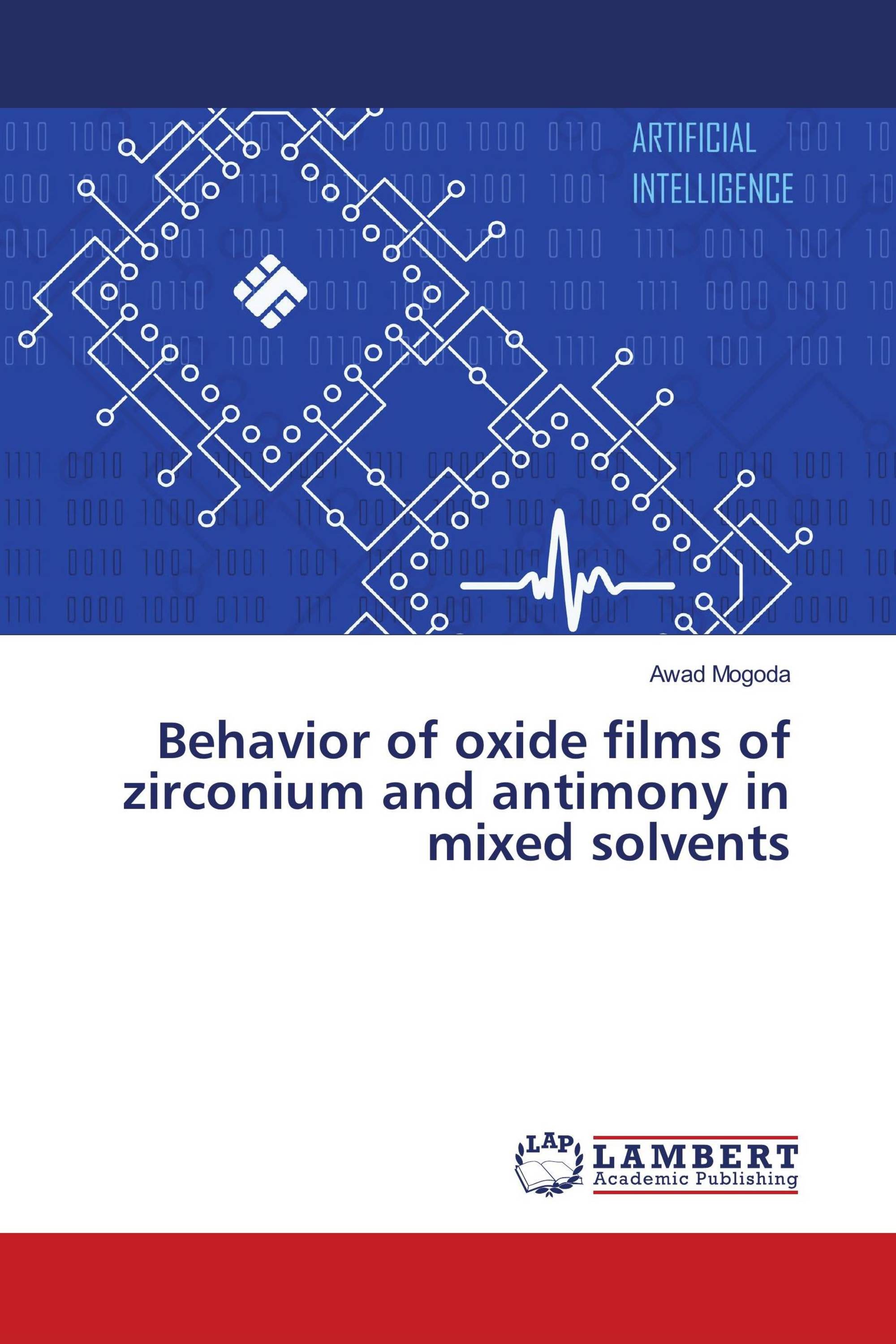 Behavior of oxide films of zirconium and antimony in mixed solvents