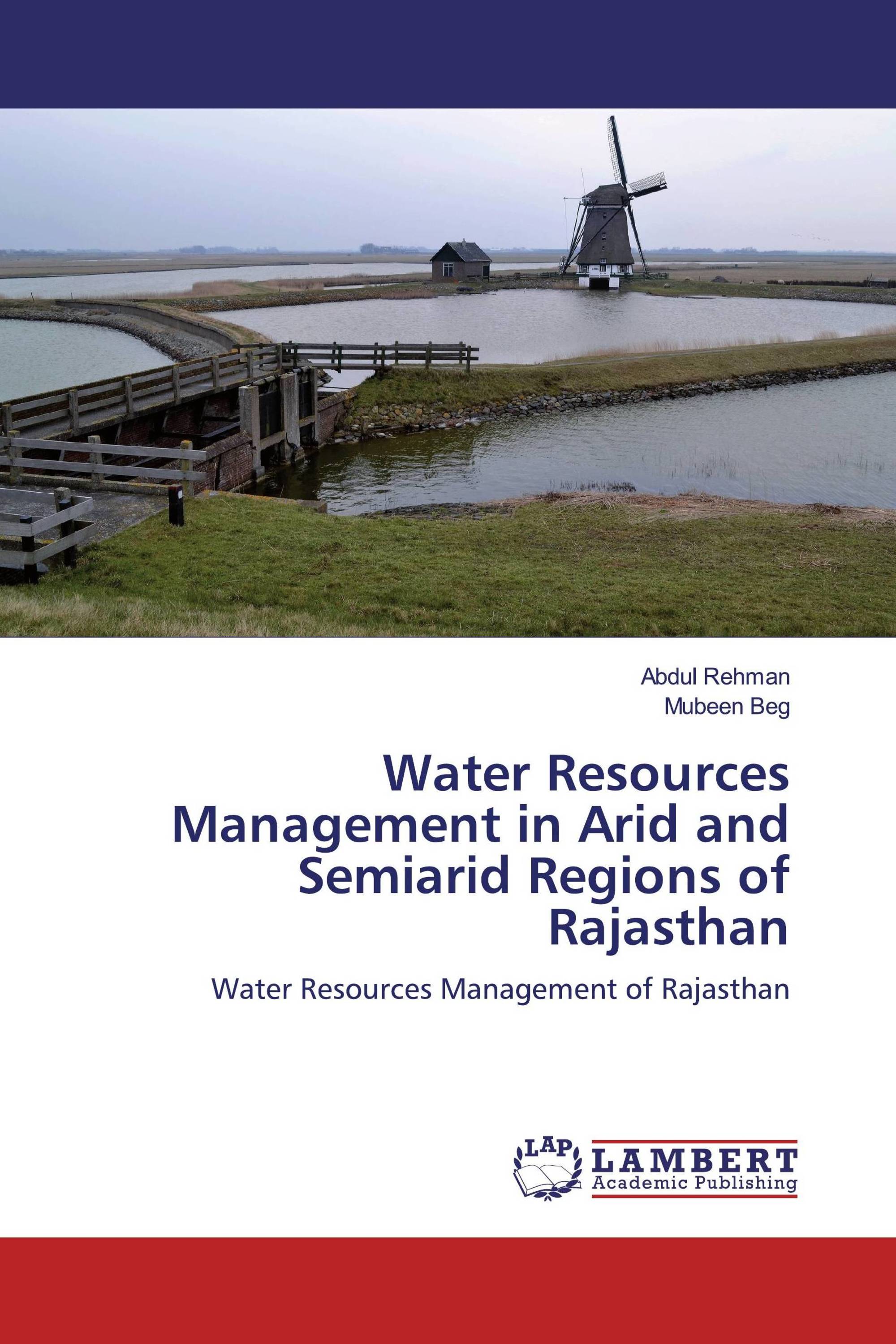 Water Resources Management in Arid and Semiarid Regions of Rajasthan