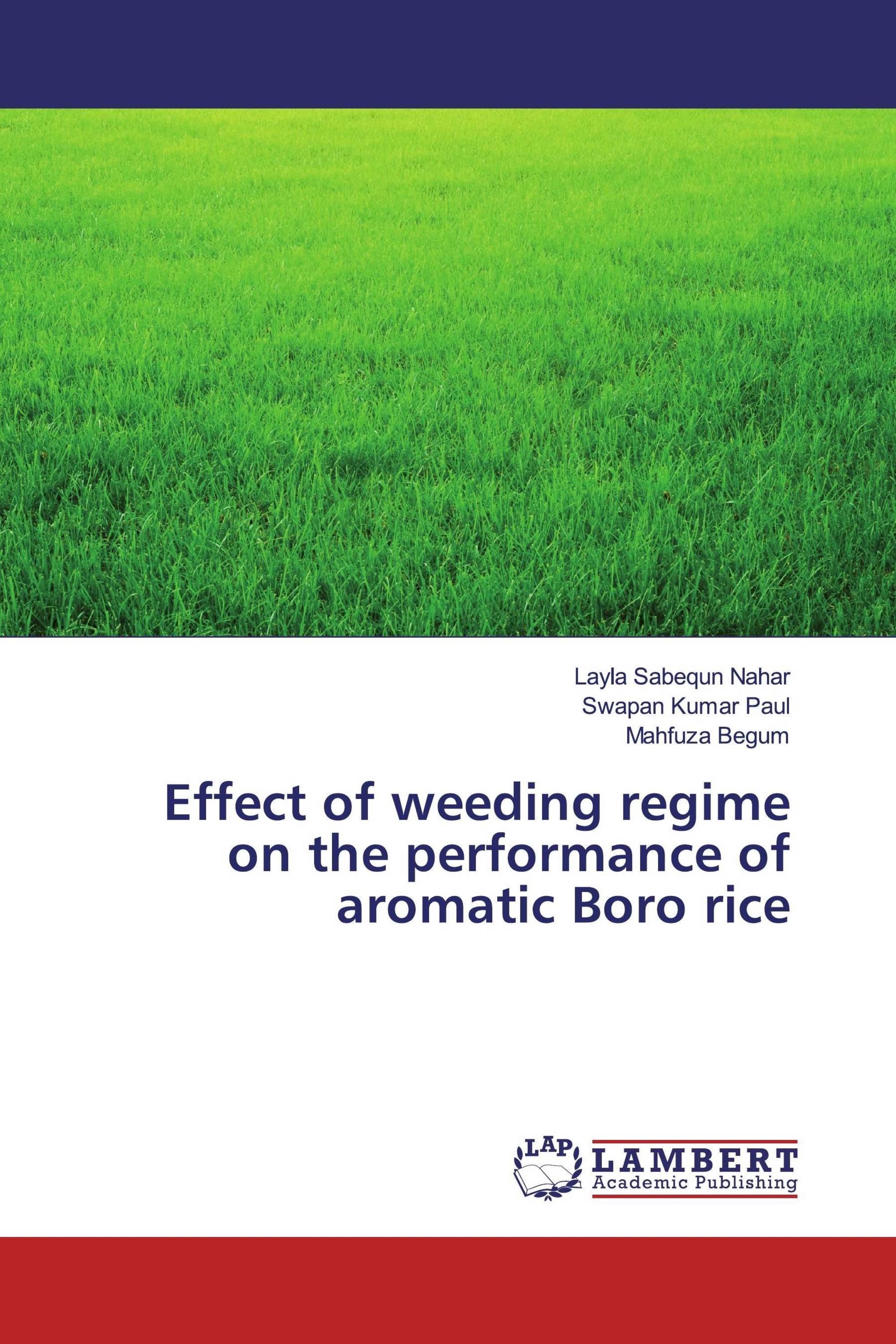 Effect of weeding regime on the performance of aromatic Boro rice