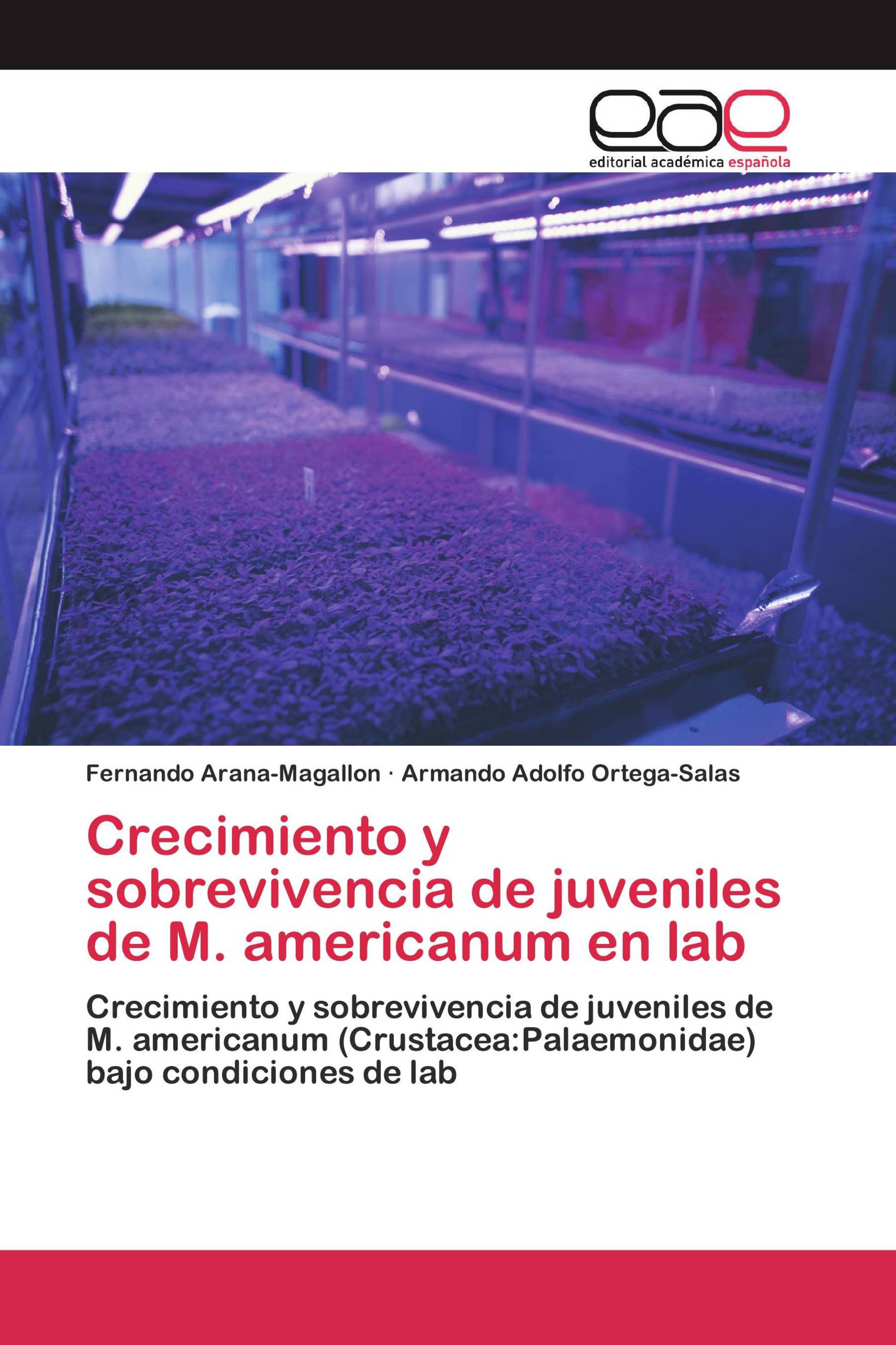 Crecimiento y sobrevivencia de juveniles de M. americanum en lab