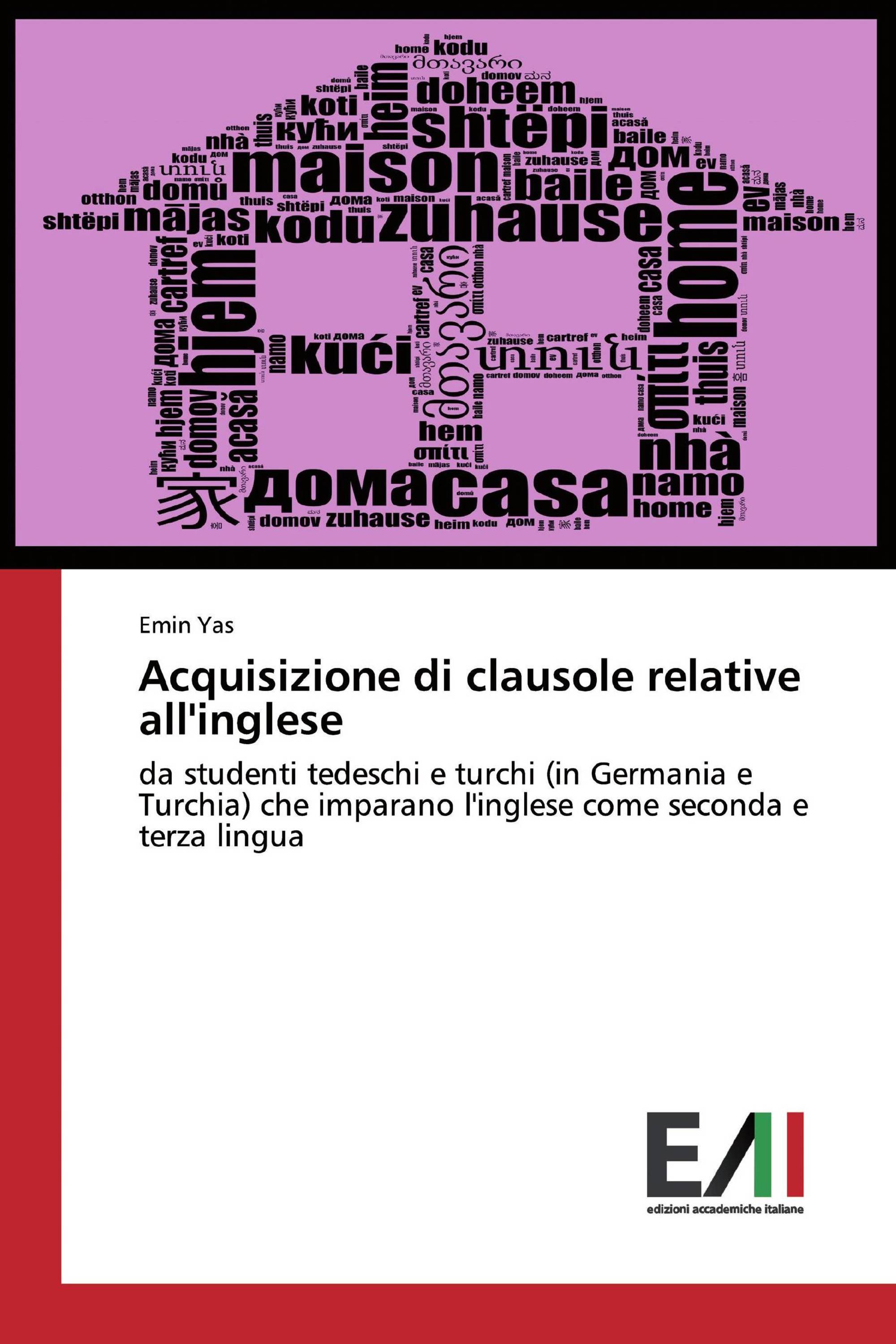 Acquisizione di clausole relative all'inglese