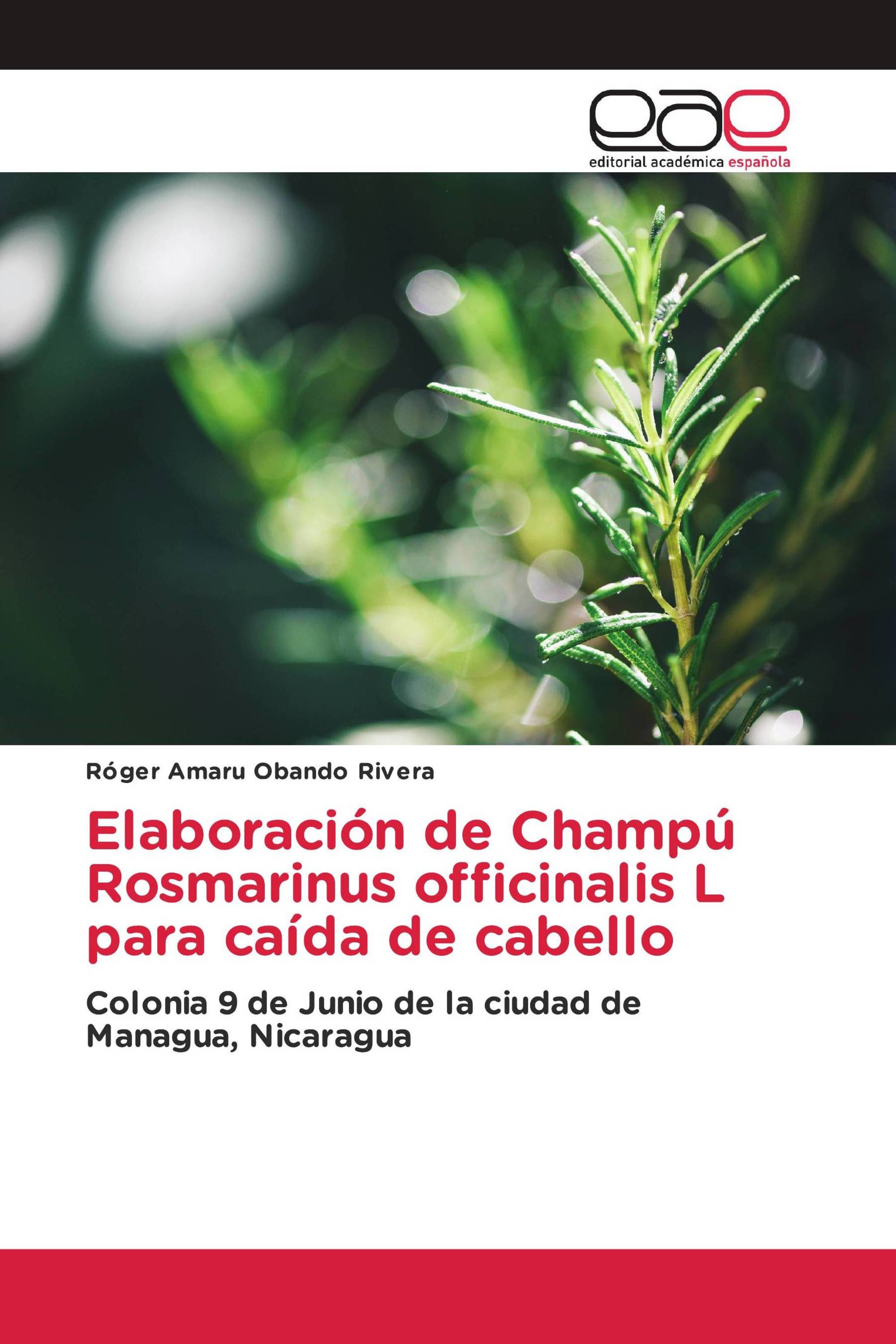 Elaboración de Champú Rosmarinus officinalis L para caída de cabello