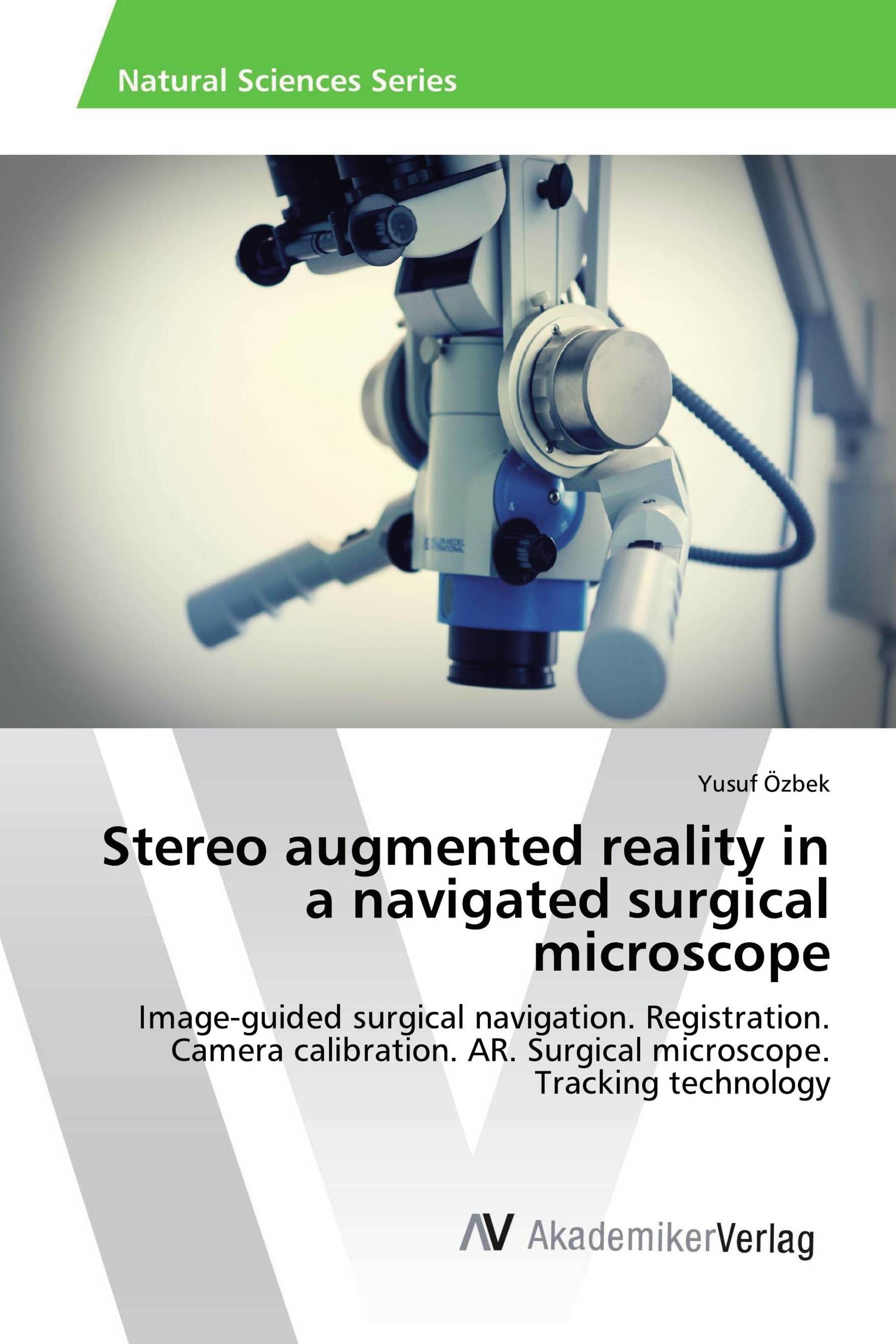 Stereo augmented reality in a navigated surgical microscope