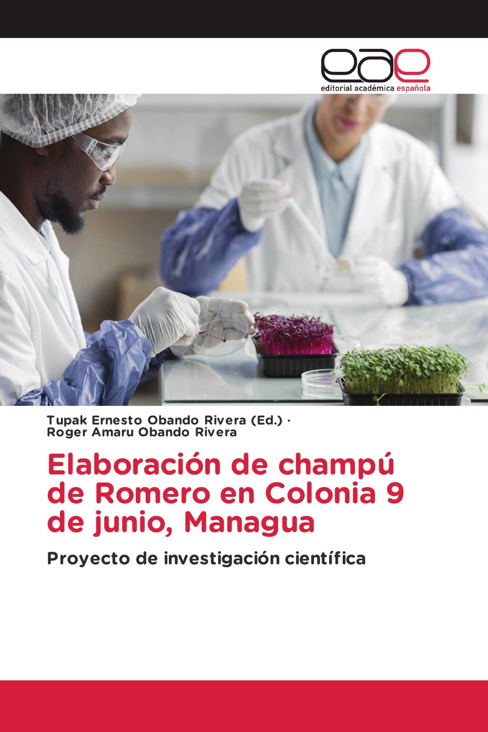 Elaboración de champú de Romero en Colonia 9 de junio, Managua