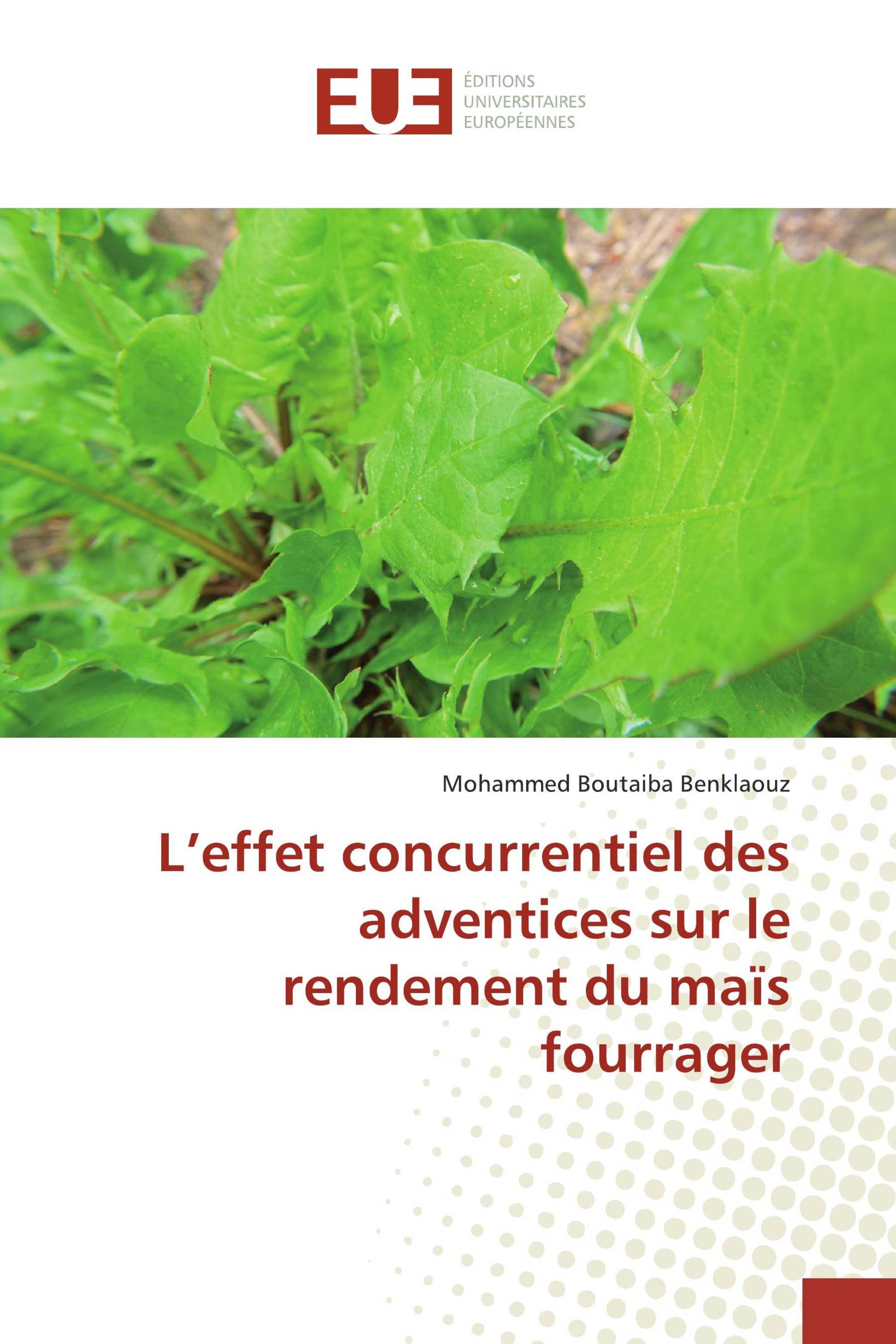 L’effet concurrentiel des adventices sur le rendement du maïs fourrager