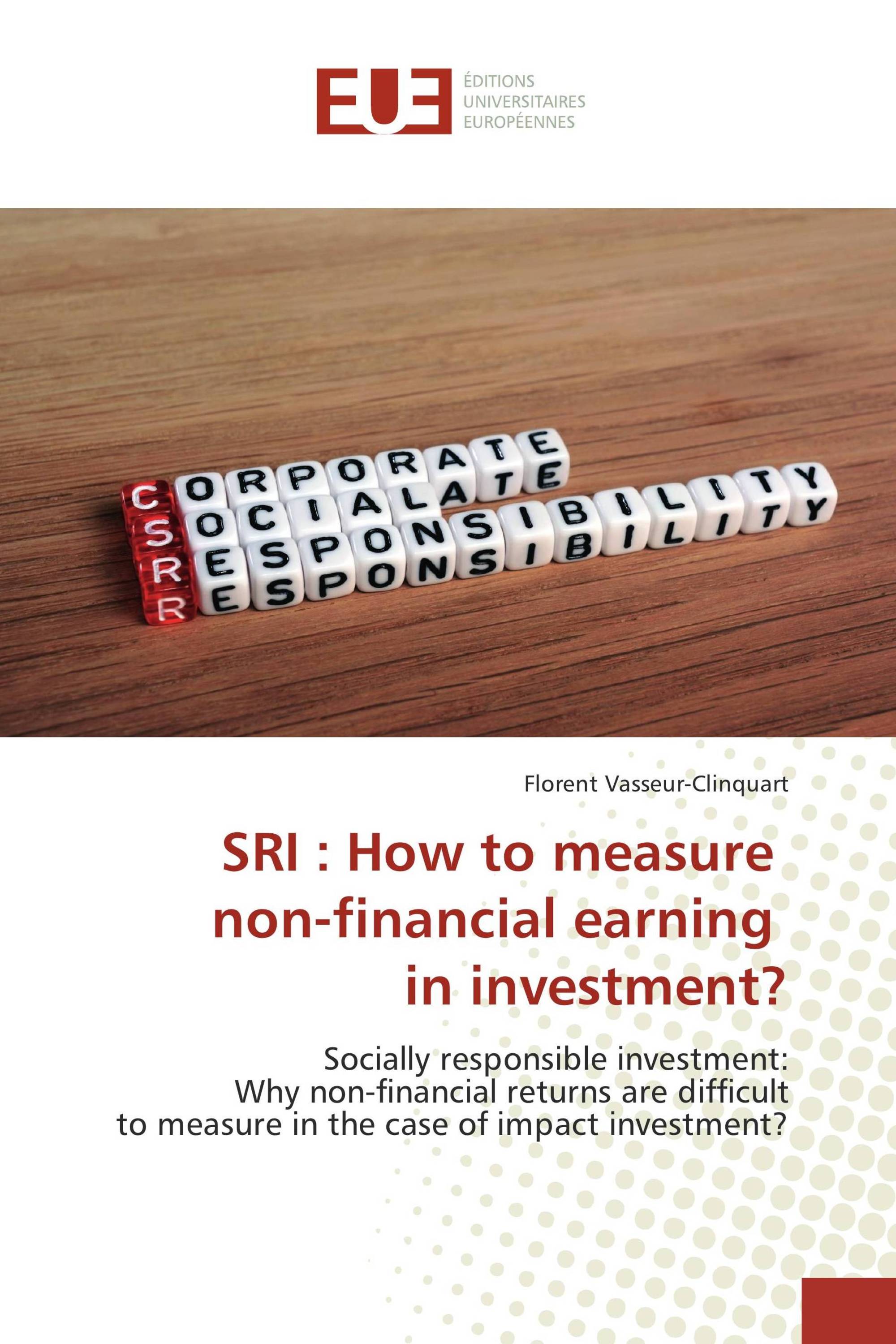 SRI : How to measure non-financial earning in investment?