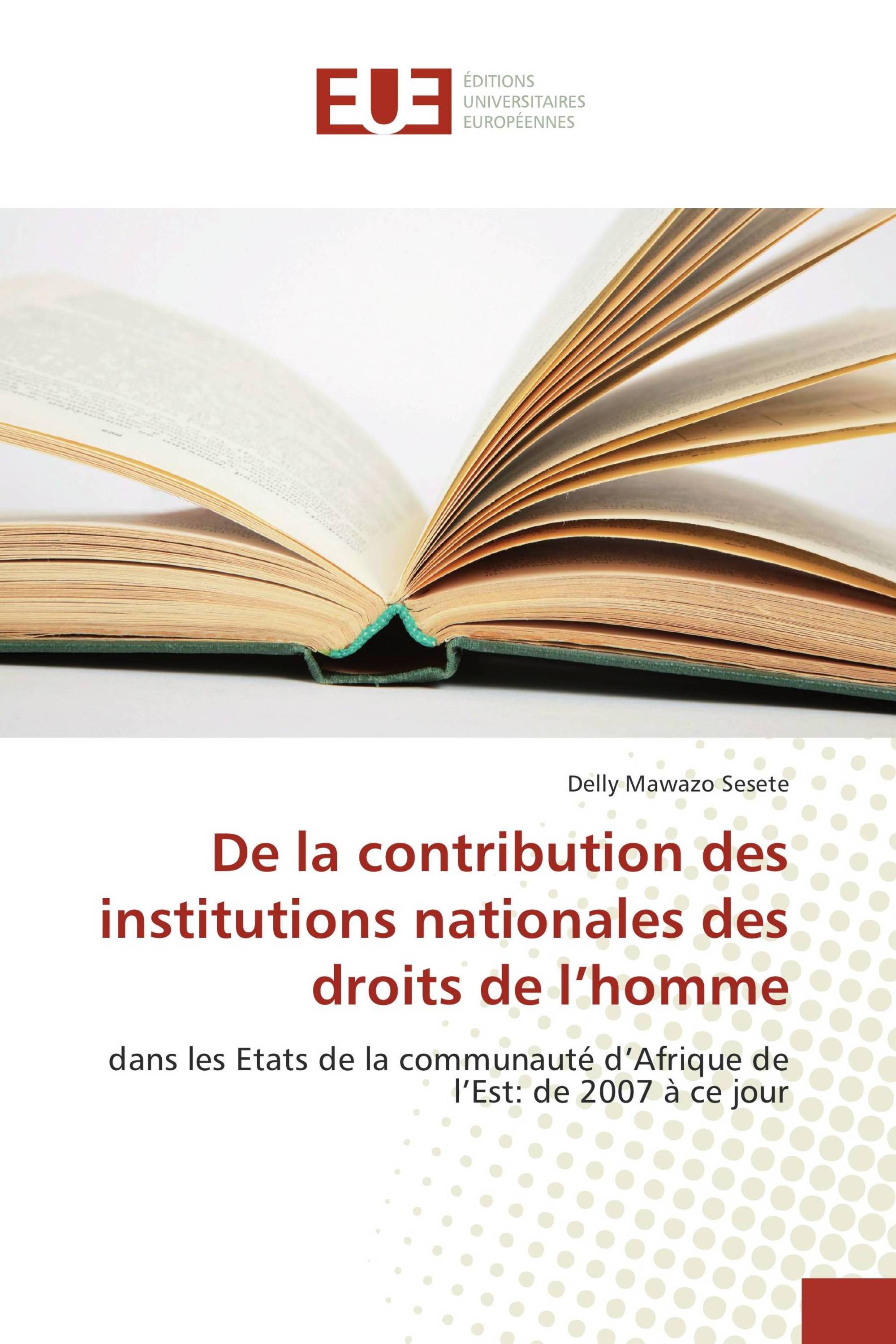 De la contribution des institutions nationales des droits de l’homme