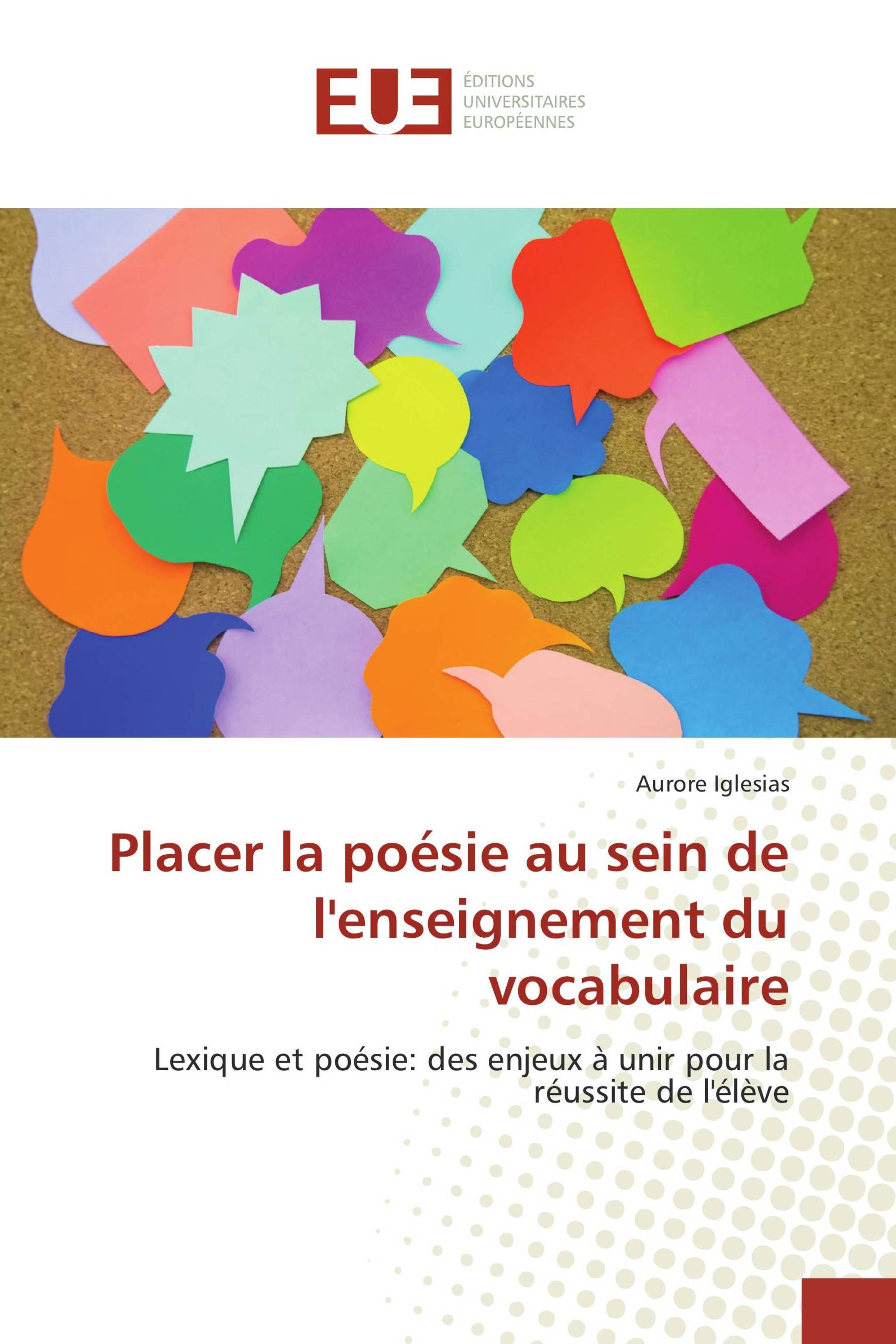 Placer la poésie au sein de l'enseignement du vocabulaire