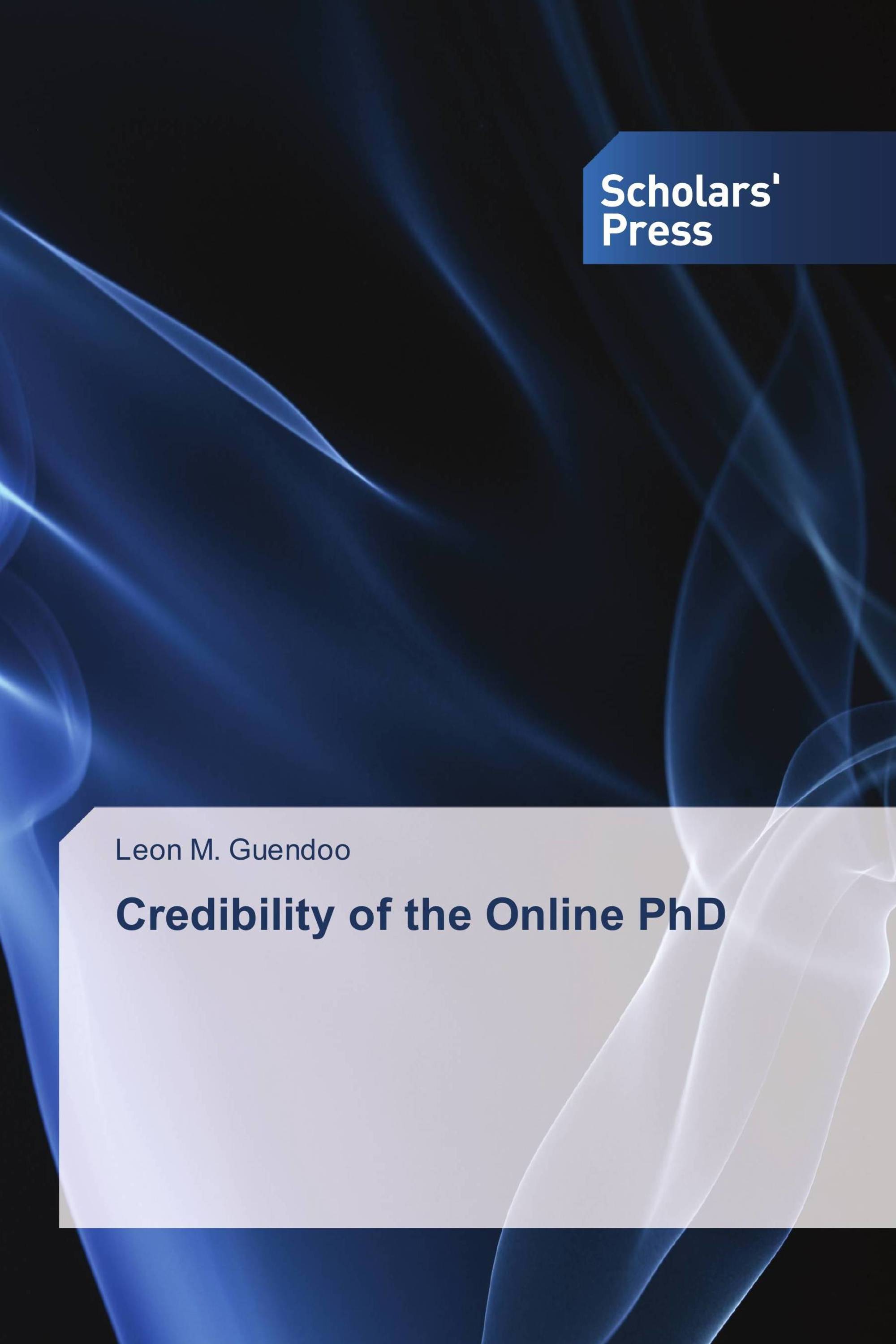 Credibility of the Online PhD