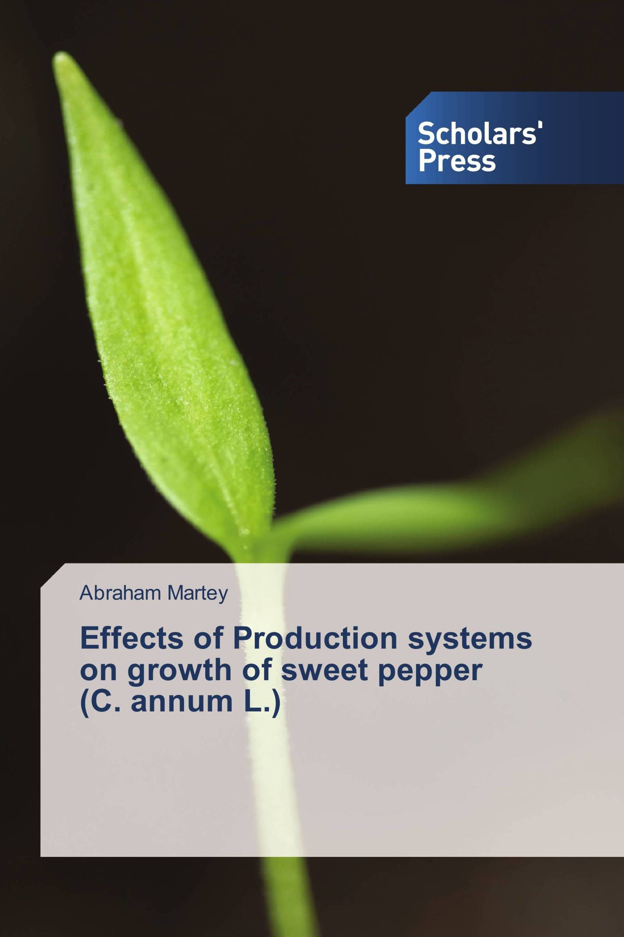 Effects of Production systems on growth of sweet pepper (C. annum L.)