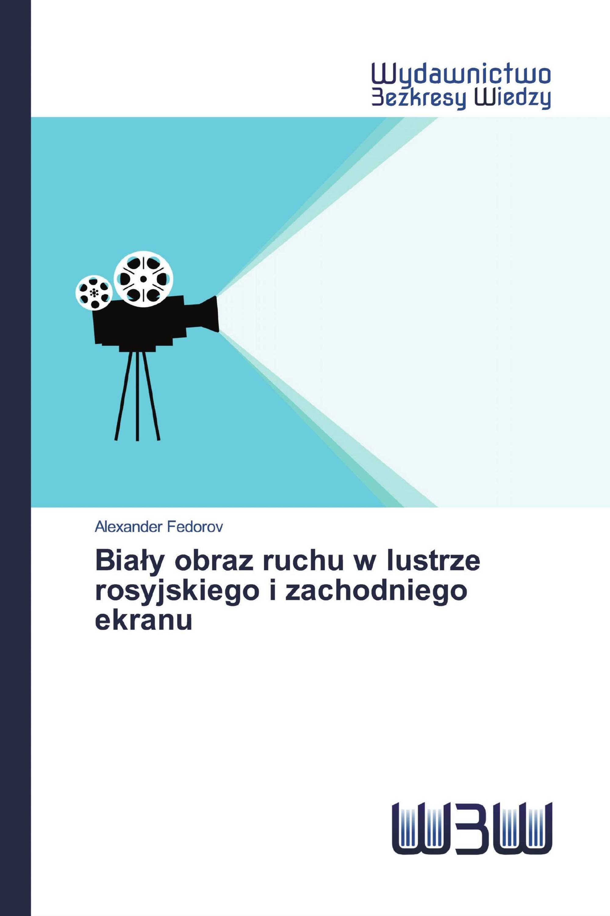 Biały obraz ruchu w lustrze rosyjskiego i zachodniego ekranu