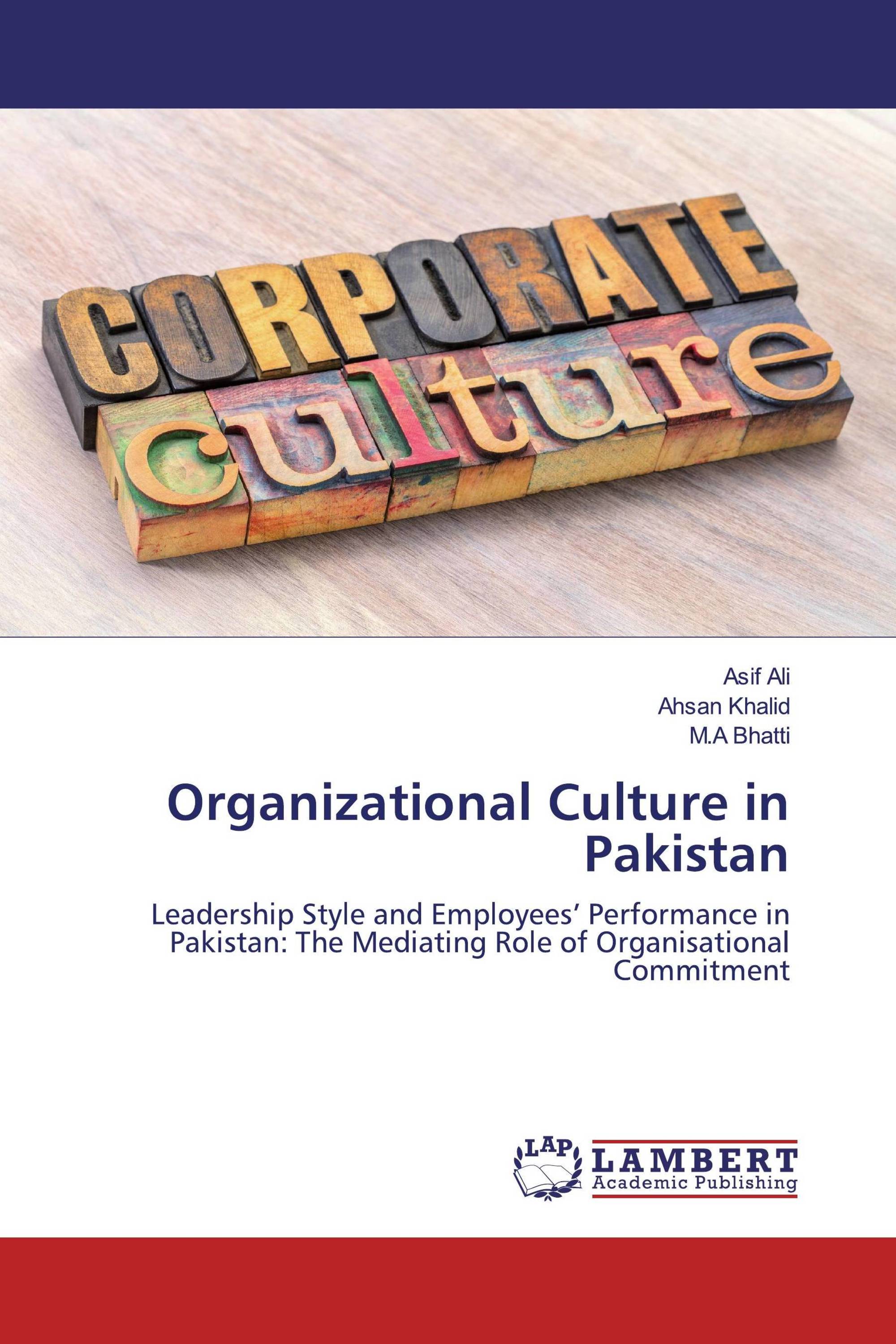 Organizational Culture In Pakistan / 978-620-2-67252-8 / 9786202672528 ...