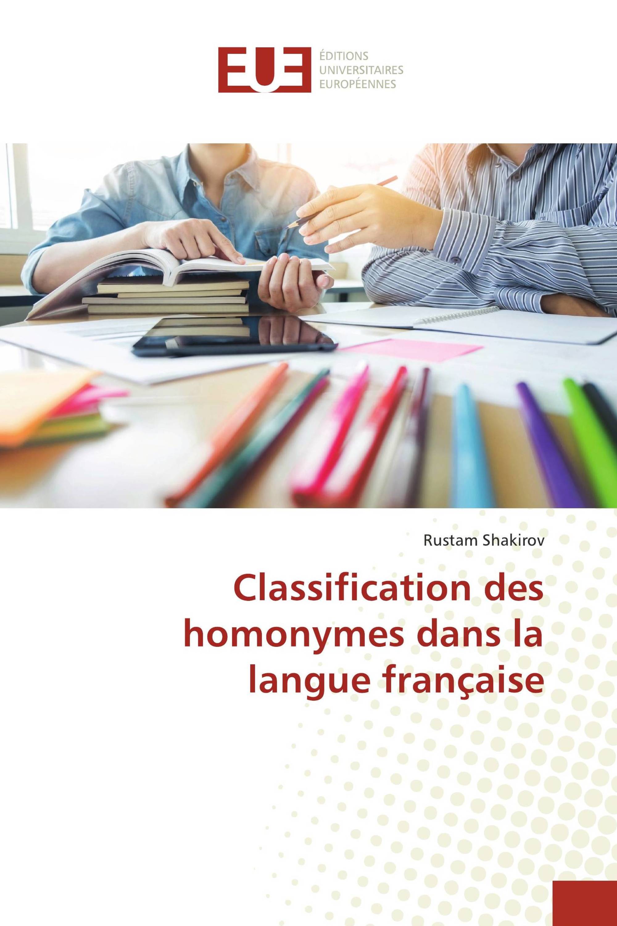 Classification des homonymes dans la langue française