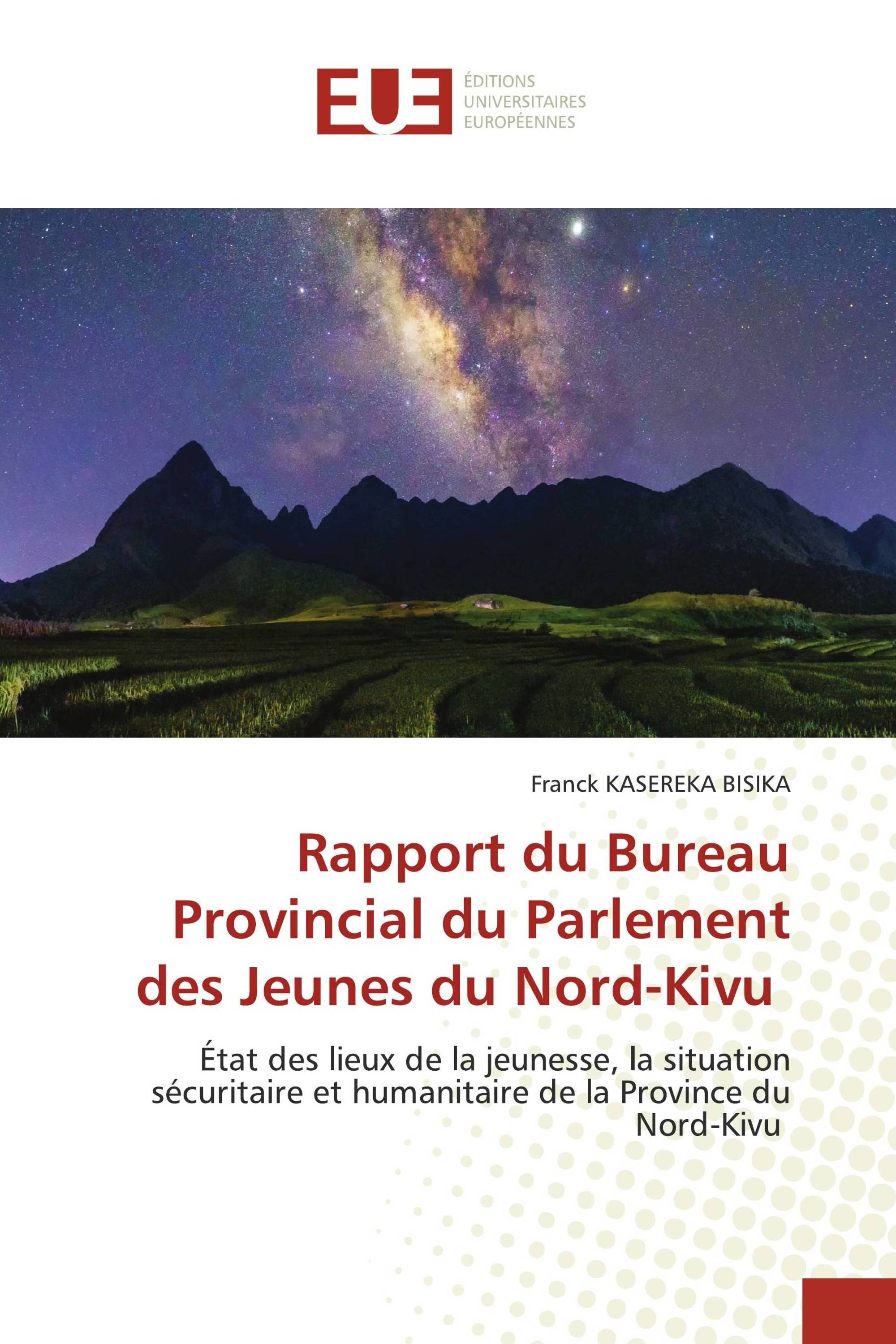 Rapport du Bureau Provincial du Parlement des Jeunes du Nord-Kivu