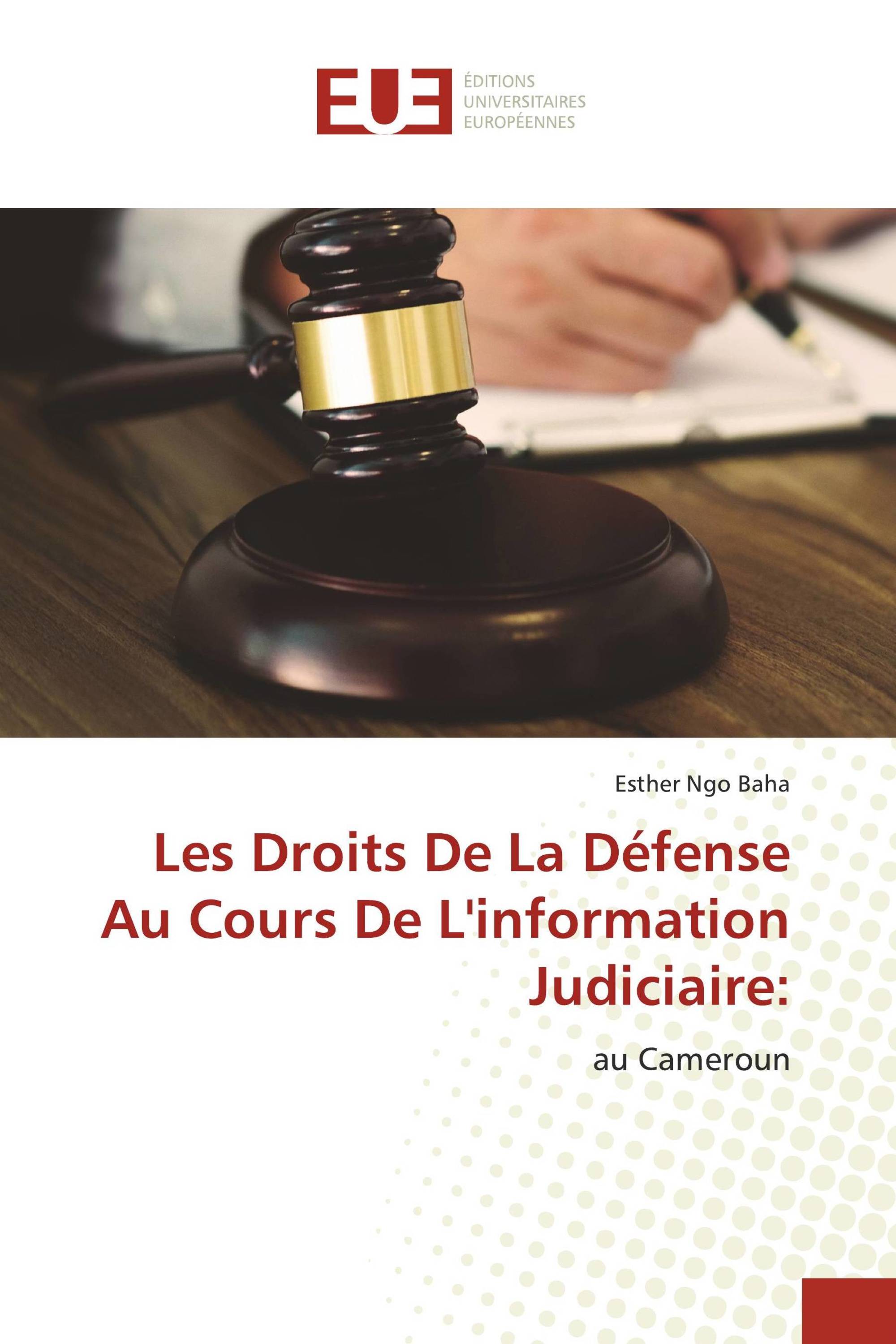 Les Droits De La Défense Au Cours De L'information Judiciaire: