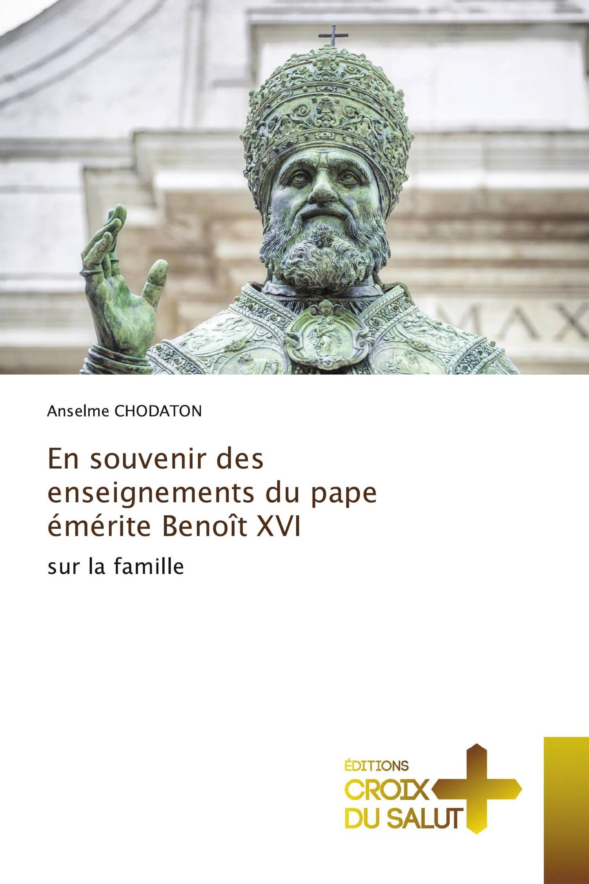 En souvenir des enseignements du pape émérite Benoît XVI